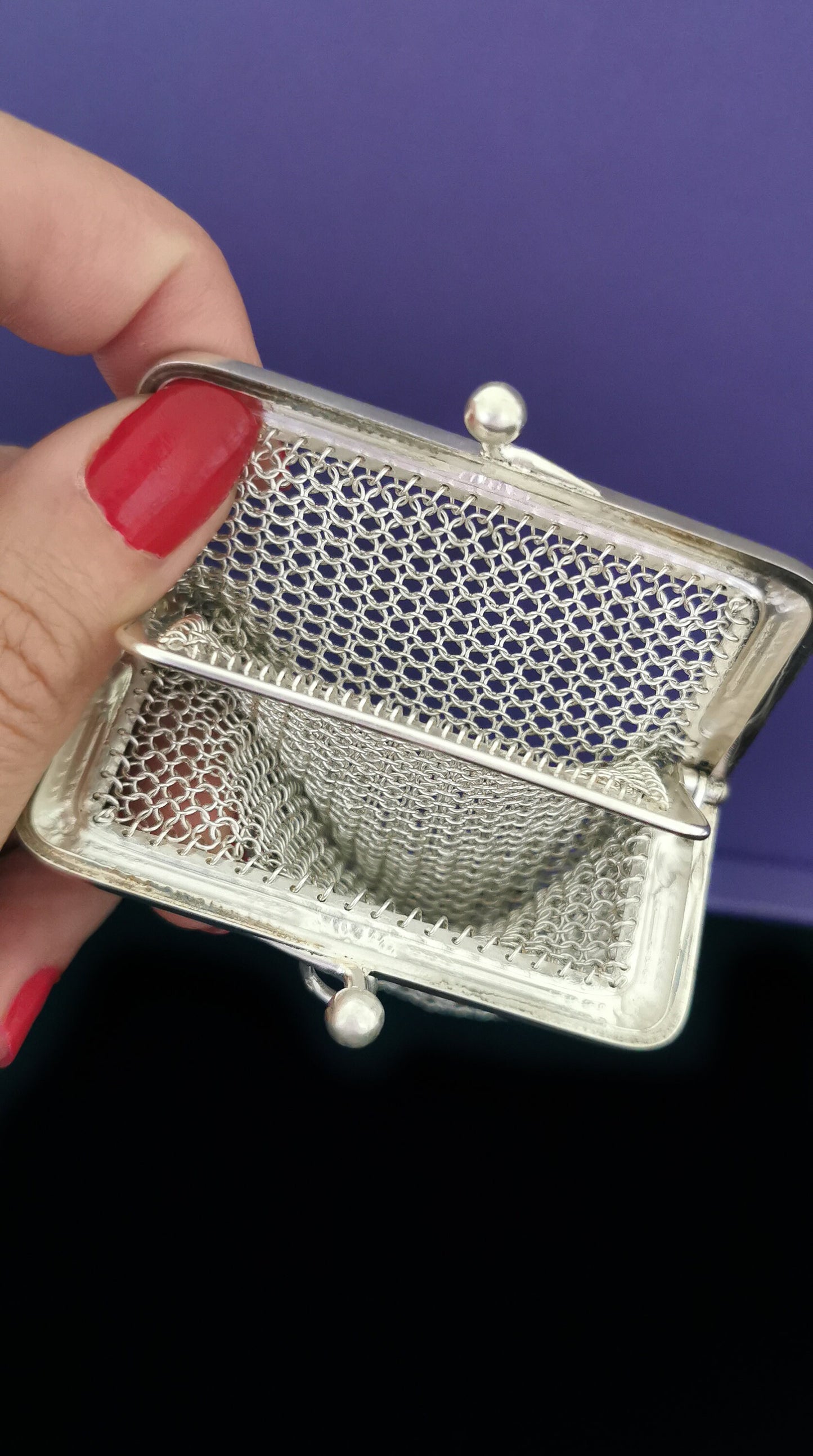 XIX century French Silver Wallet from the late Victorian Art Nouveau Period Antique Napoleon III French silver wallet