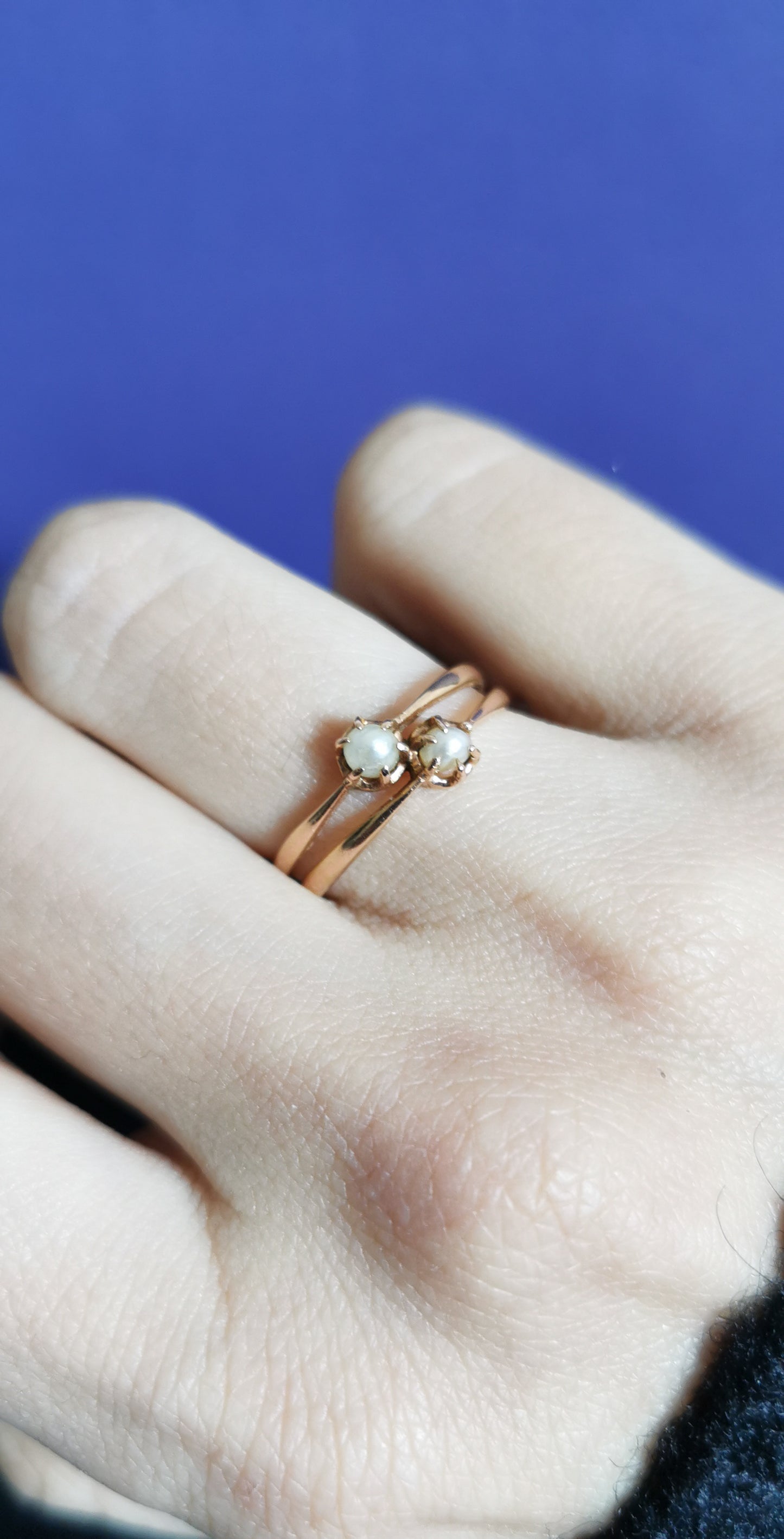 18K Antique Pearl Ring Art Nouveau Ring 1900 Rose Gold ring Antique French jewelry Antique french pearl ring Antique Pearl ring