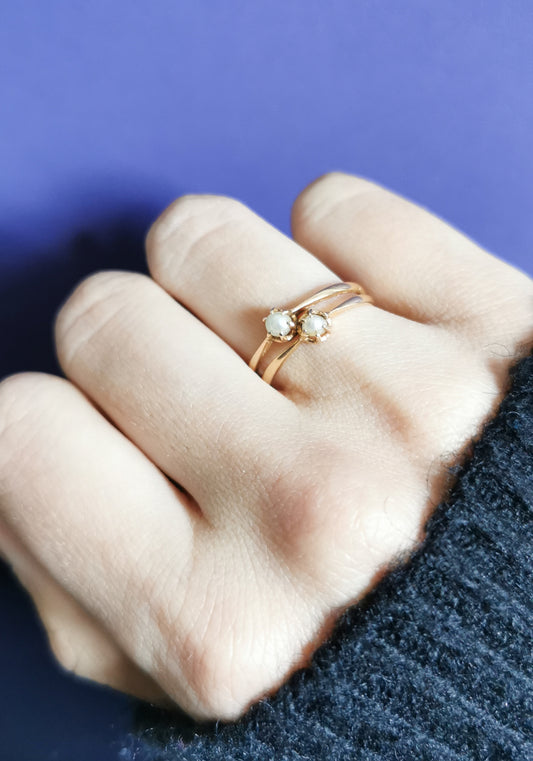 18K Antique Pearl Ring Art Nouveau Ring 1900 Rose Gold ring Antique French jewelry Antique french pearl ring Antique Pearl ring