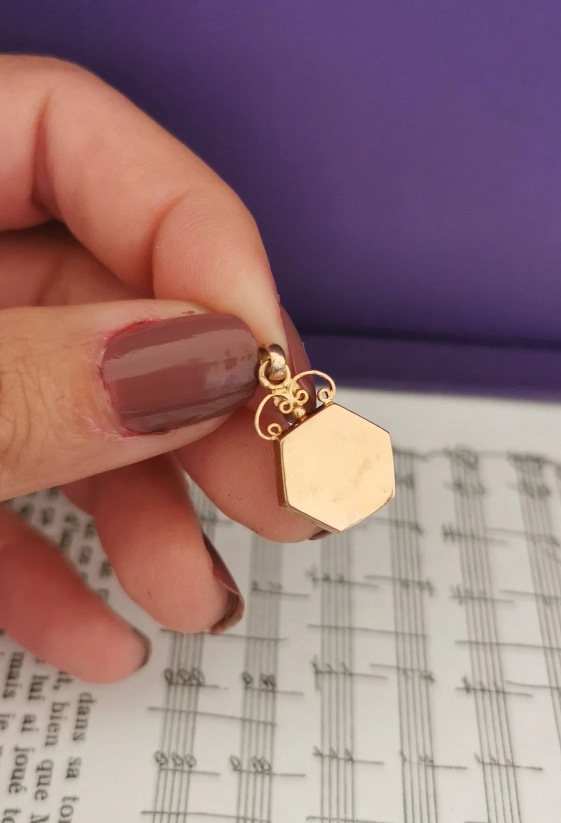 18K Pendant Edwardian pendant Antique French 18K Gold pendant with natural seed pearl gift for her Antique Seed Pearl Pendant gift for wife