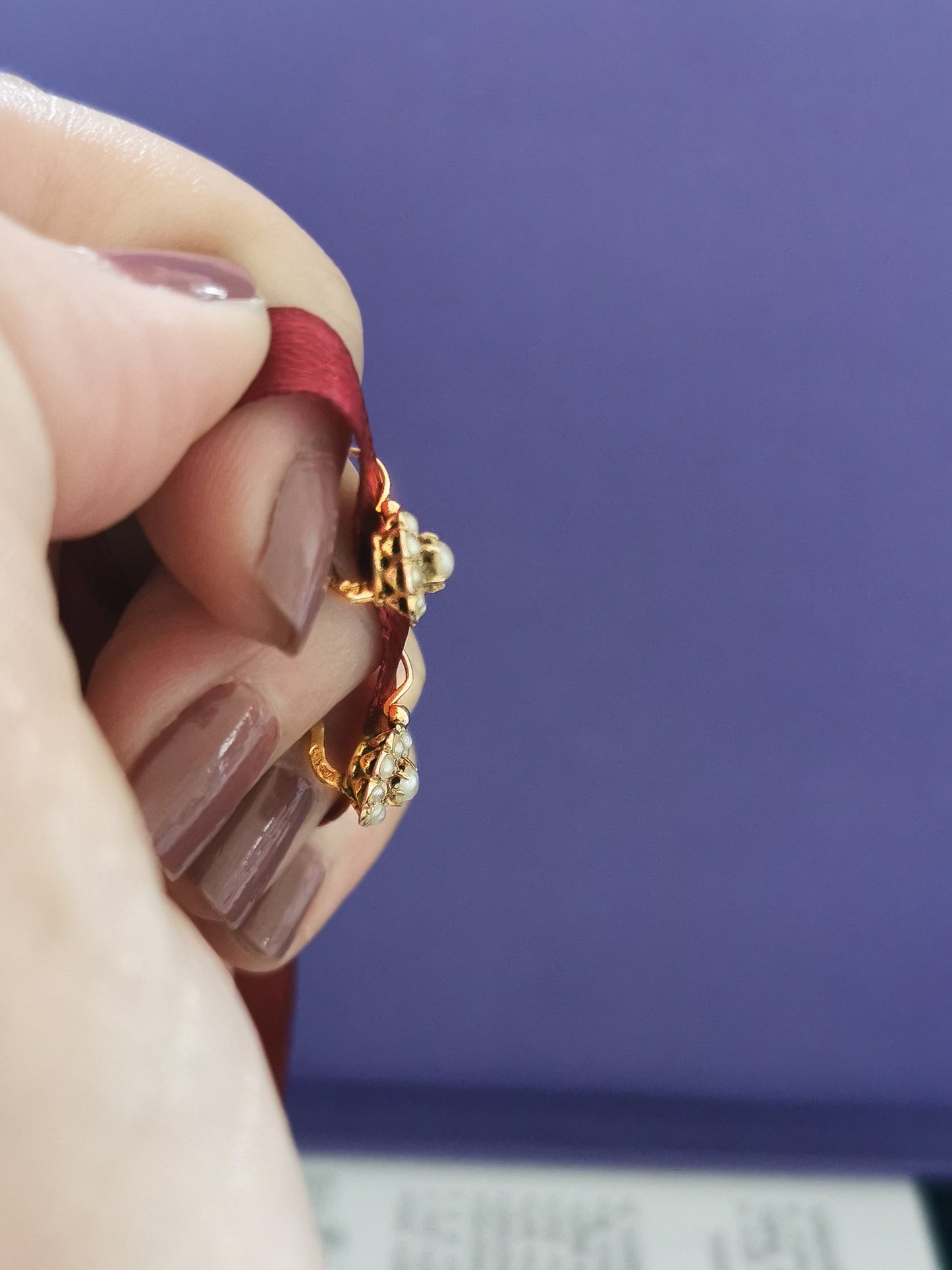 18k Gold Earrings Antique Dormeuses Victorian Earrings Gold Earrings with natural seed pearl Napoleon III 18 K Gold Earrings