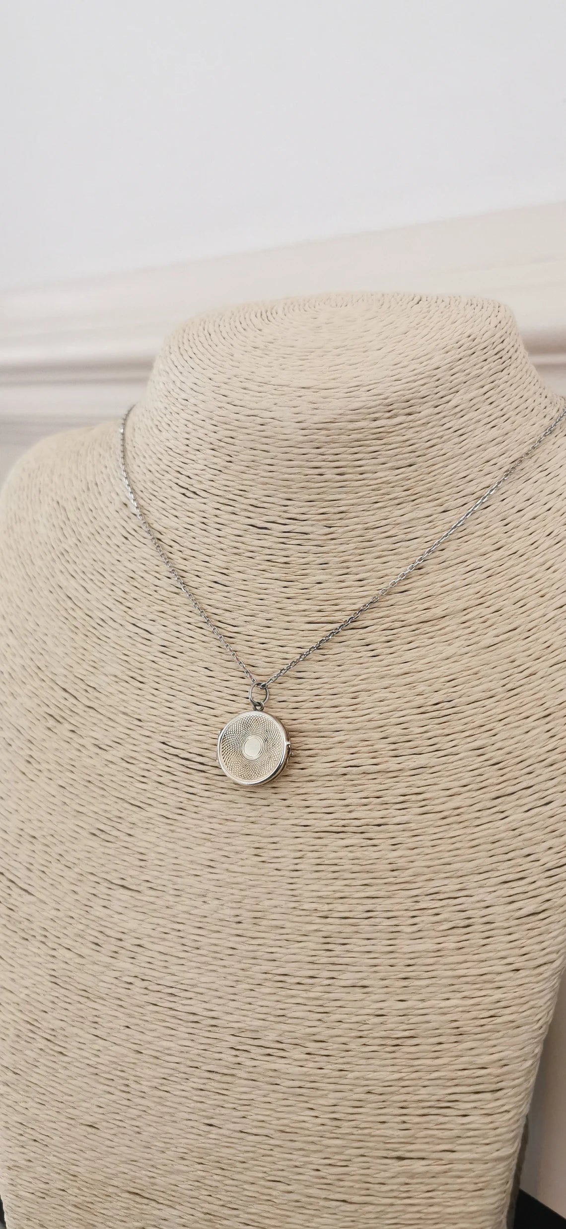 Antique French Edwardian Locket with engraved design Antique French Locket XX century french silver locket