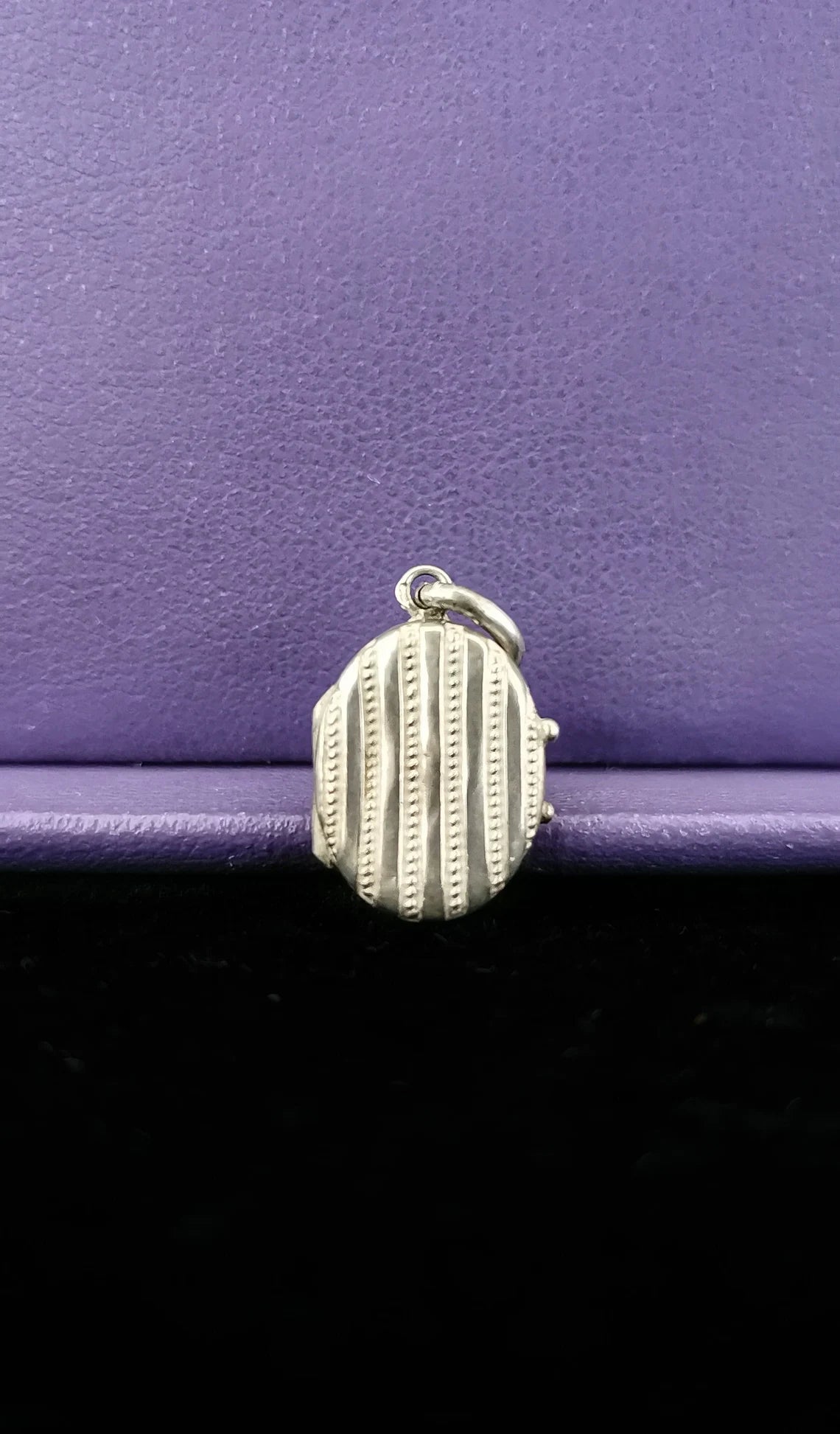 Antique Victorian silver Engraved Oval Locket French Antique silver locket Antique Napoleon III locket gift for her