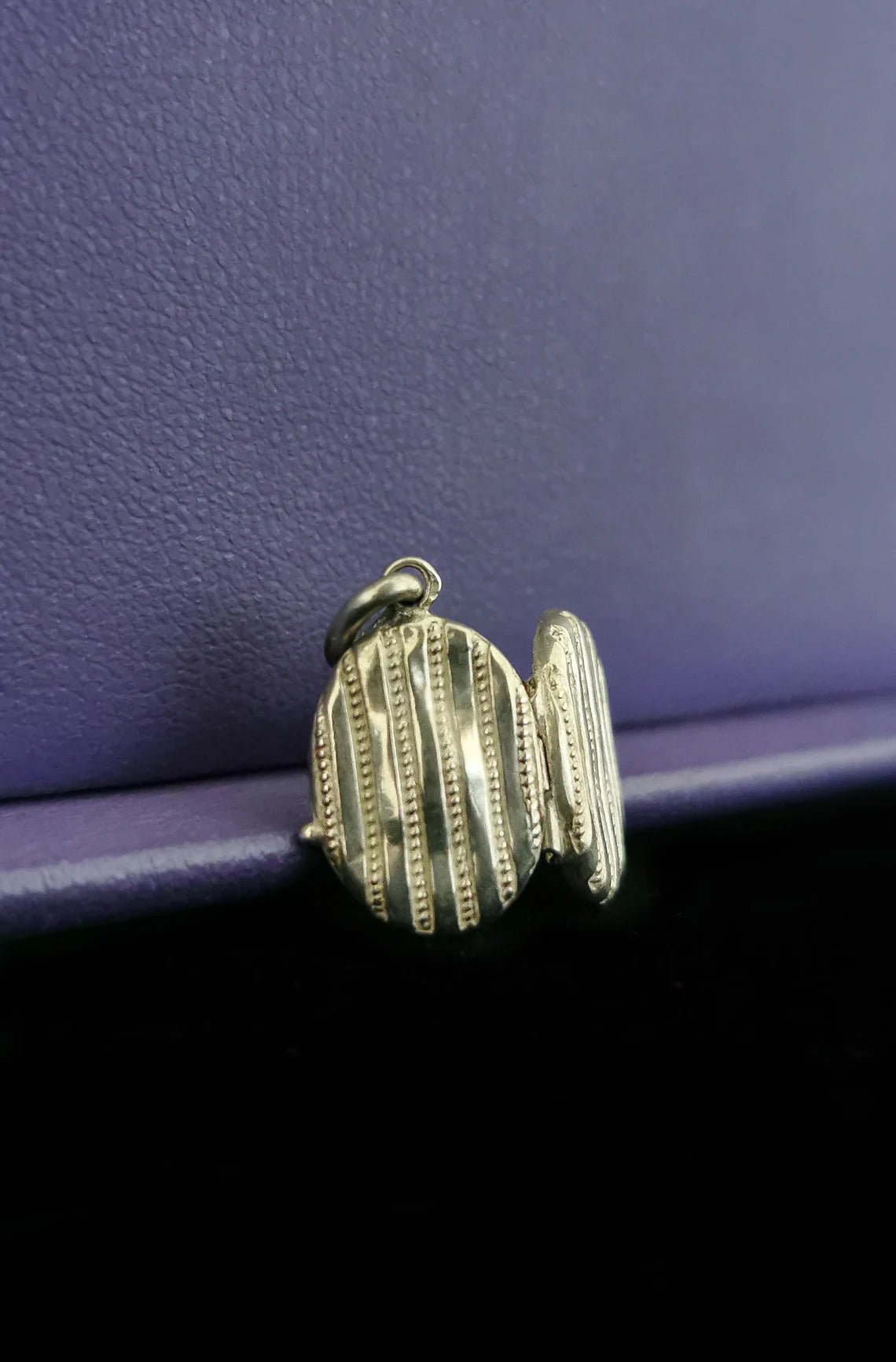 Antique Victorian silver Engraved Oval Locket French Antique silver locket Antique Napoleon III locket gift for her