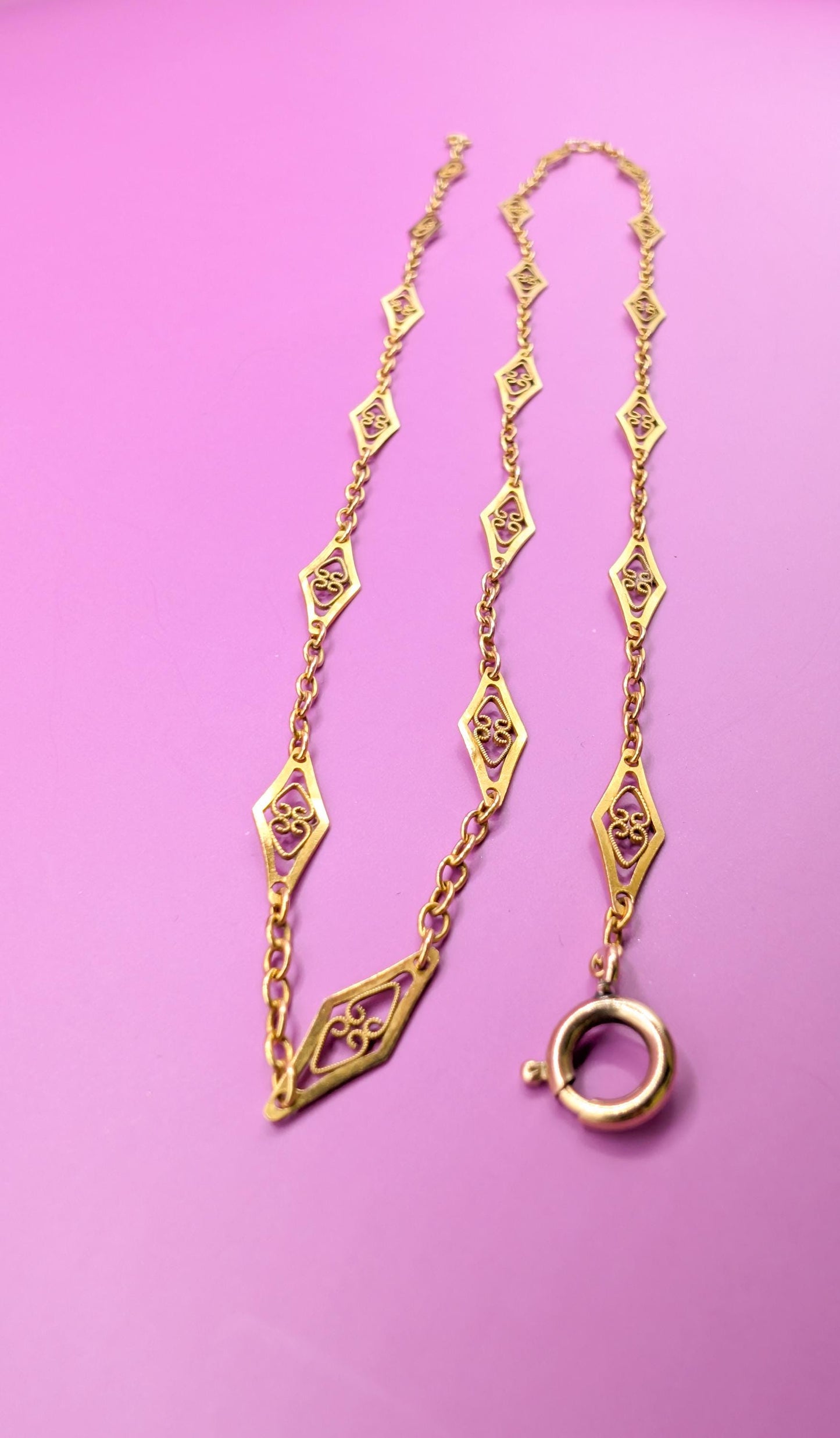 victorian necklace

solid gold chain

jewelry

Gold necklace

gift for wife

gift for her

filigree gold chain

filigree chain

antique gold chain

antique filigree

18K necklace

18K gold necklace

18K gold chain