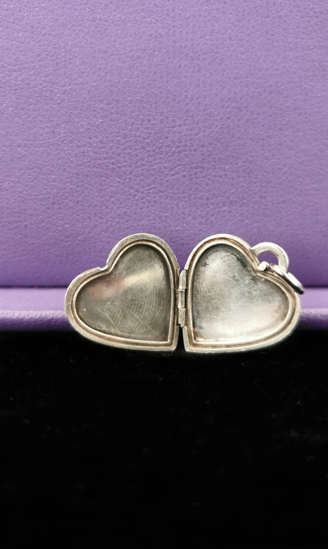 Vintage Silver Heart locket, Mid-Century French Photo Locket, Gift for her