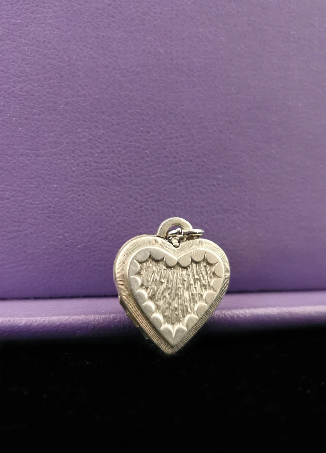 Vintage Silver Heart locket, Mid-Century French Photo Locket, Gift for her
