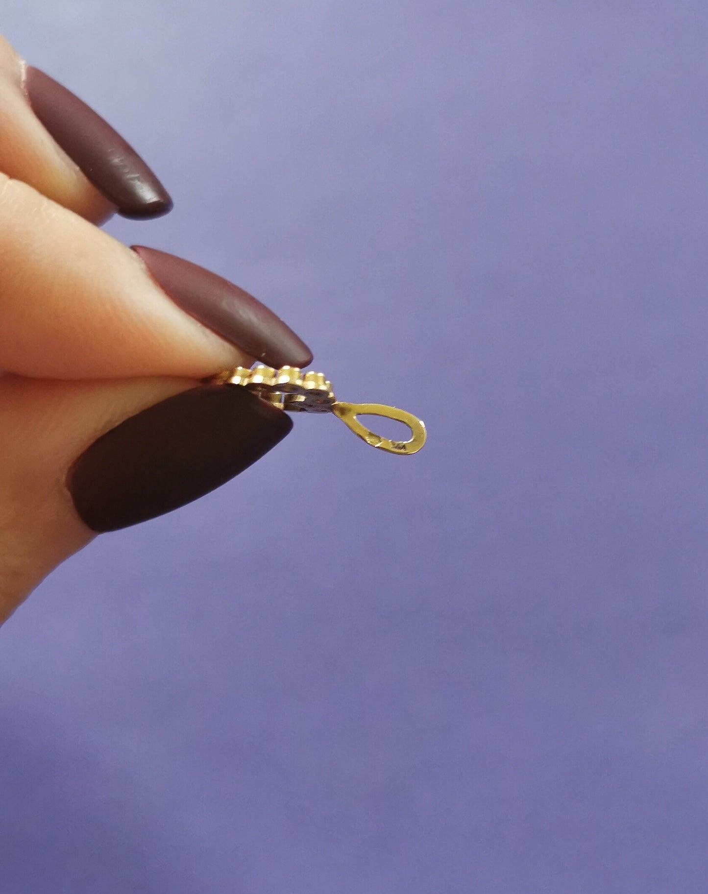 French Vintage 18k Gold Diamond Heart Pendant - Mid-Century Charm