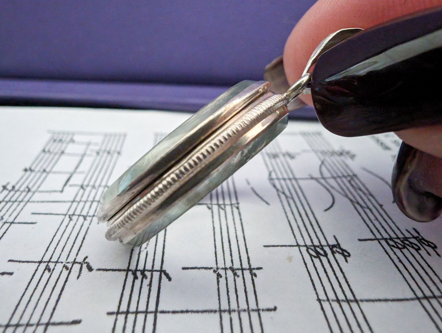 Antique French Beveled Glass Locket: Napoleon III Era Silver Shaker