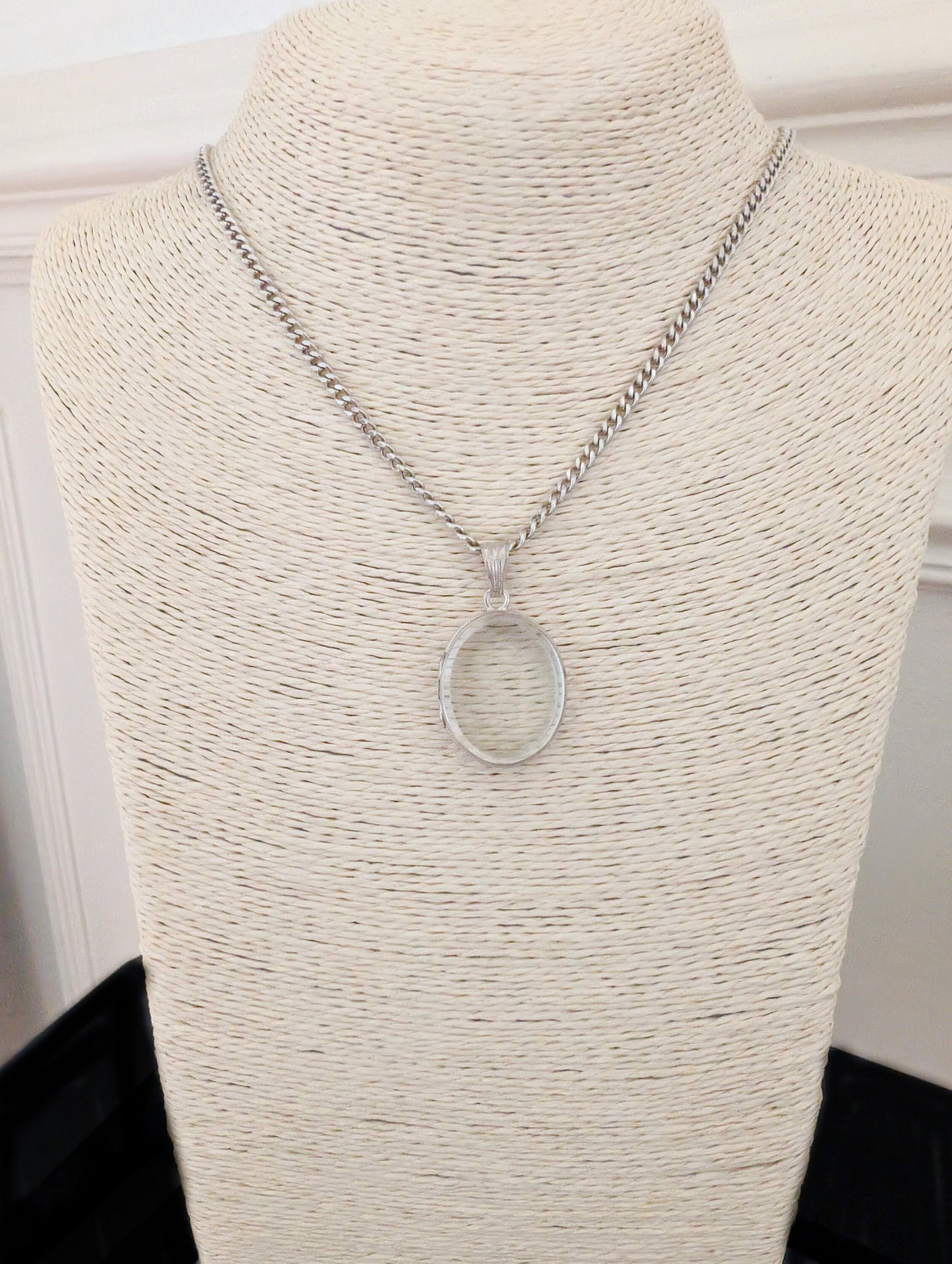 Antique French Beveled Glass Locket: Napoleon III Era Silver Shaker