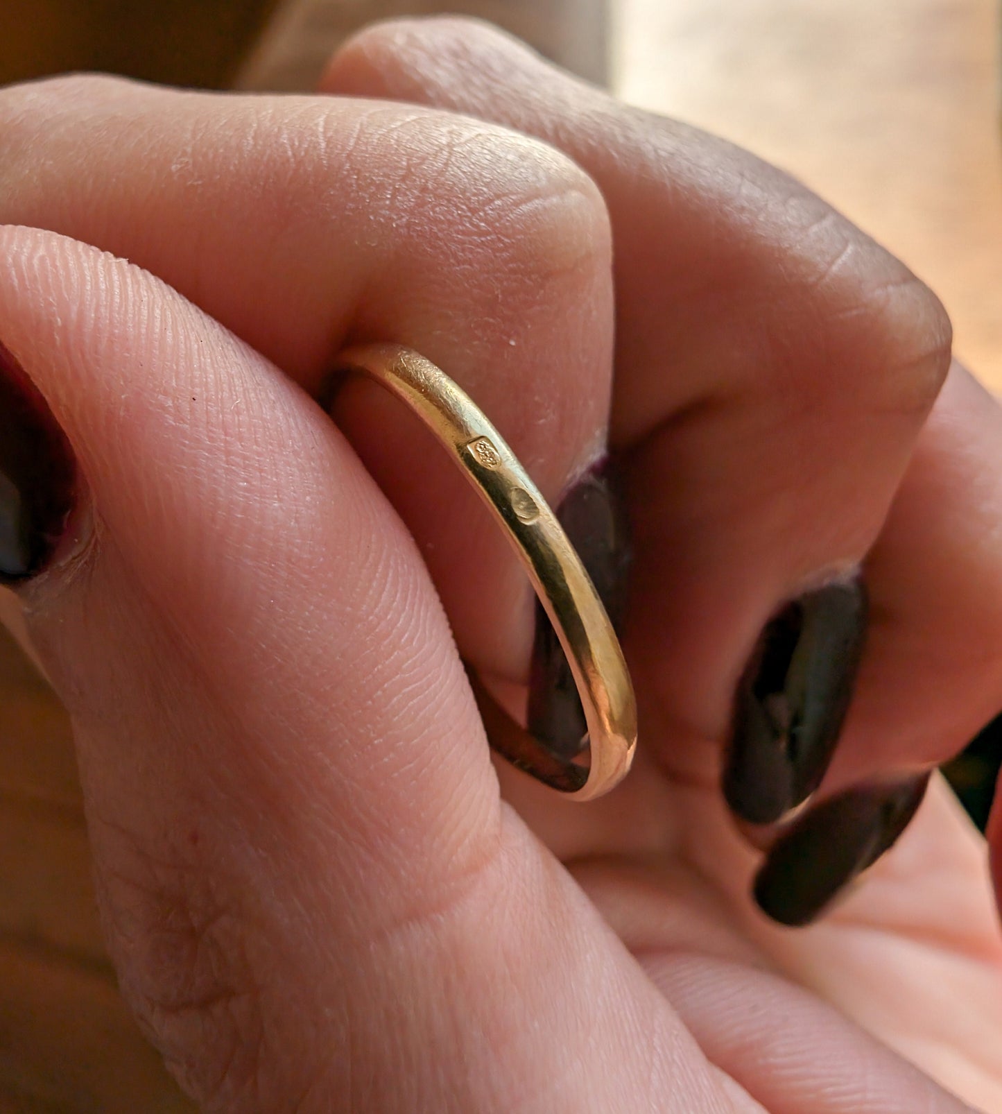 Antique French 14K Gold Diamond Ring: Art Nouveau Floral Design