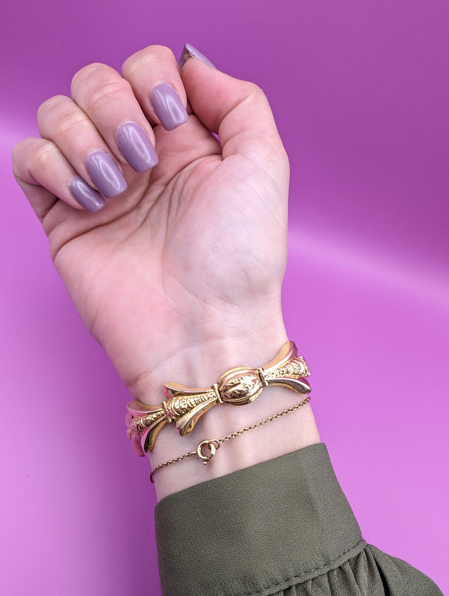 Antique 18K Gold Diamond Opal Ruby Bangle Bracelet: Victorian Napoleon III Era