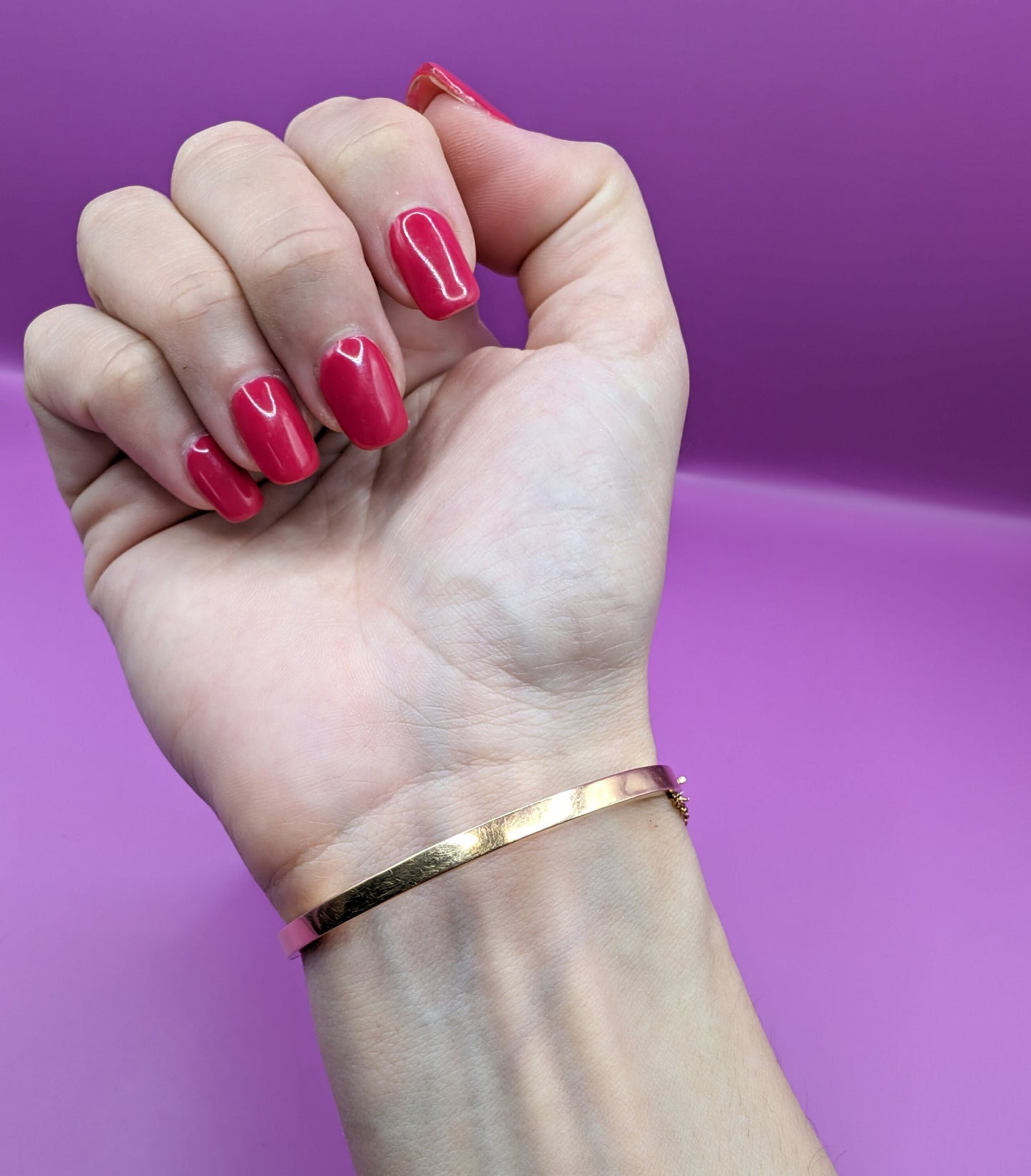 Antique 18K Gold Bangle Bracelet: Victorian Pearl Napoleon III Era