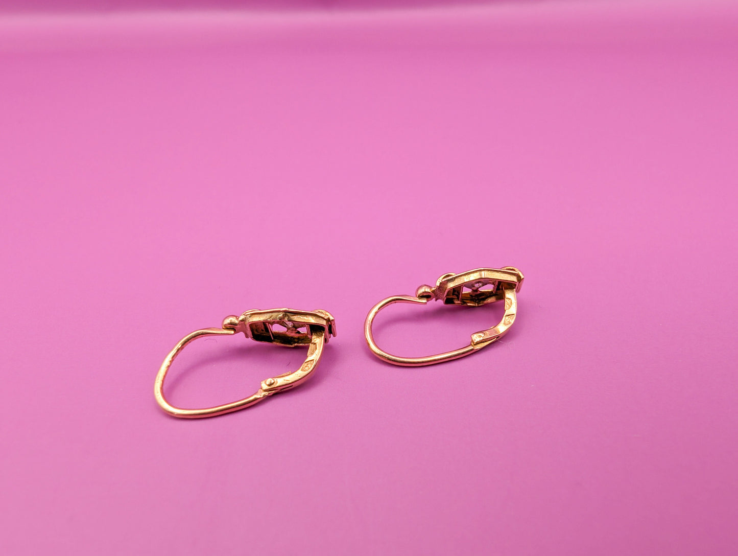 Antique 18K Gold Diamond Brisures: Victorian Napoleon III Earrings