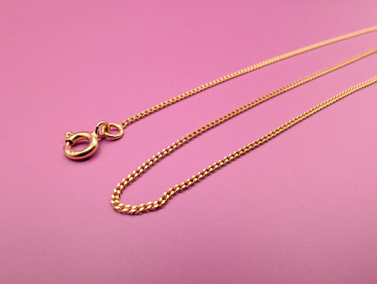 Vintage 18K Solid Gold Chain Necklace - 17.87 inch