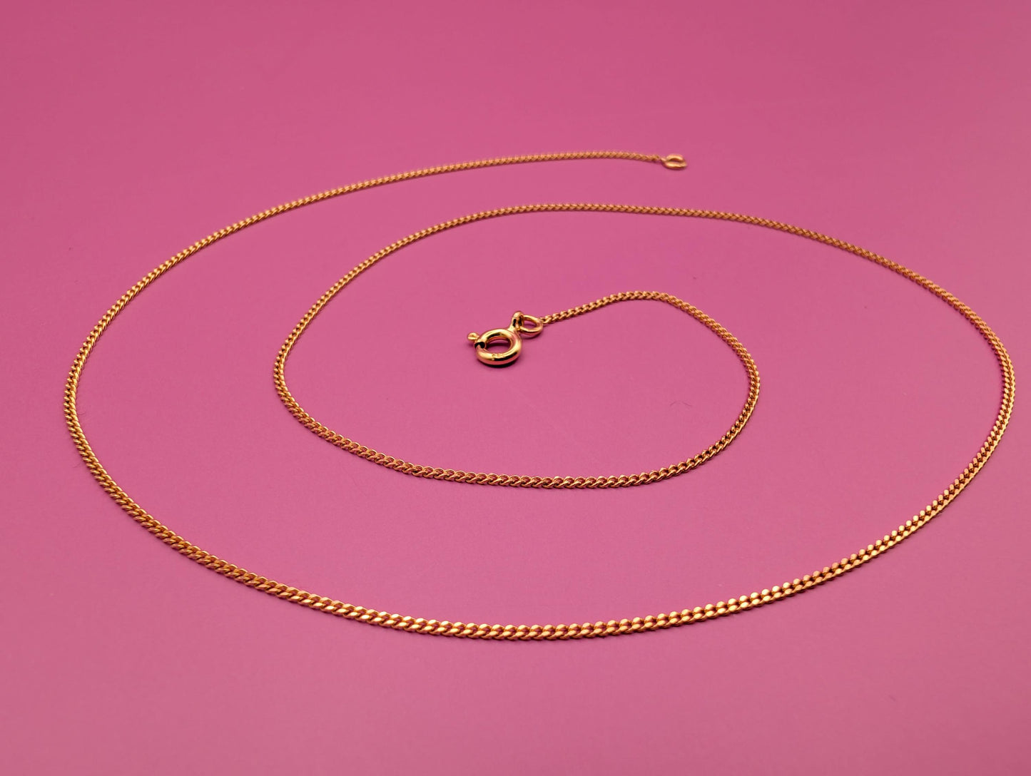 Vintage 18K Solid Gold Chain Necklace - 17.87 inch