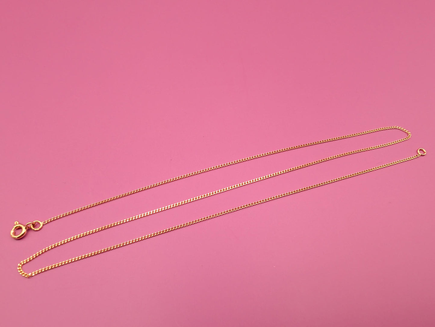 Vintage 18K Solid Gold Chain Necklace - 17.87 inch