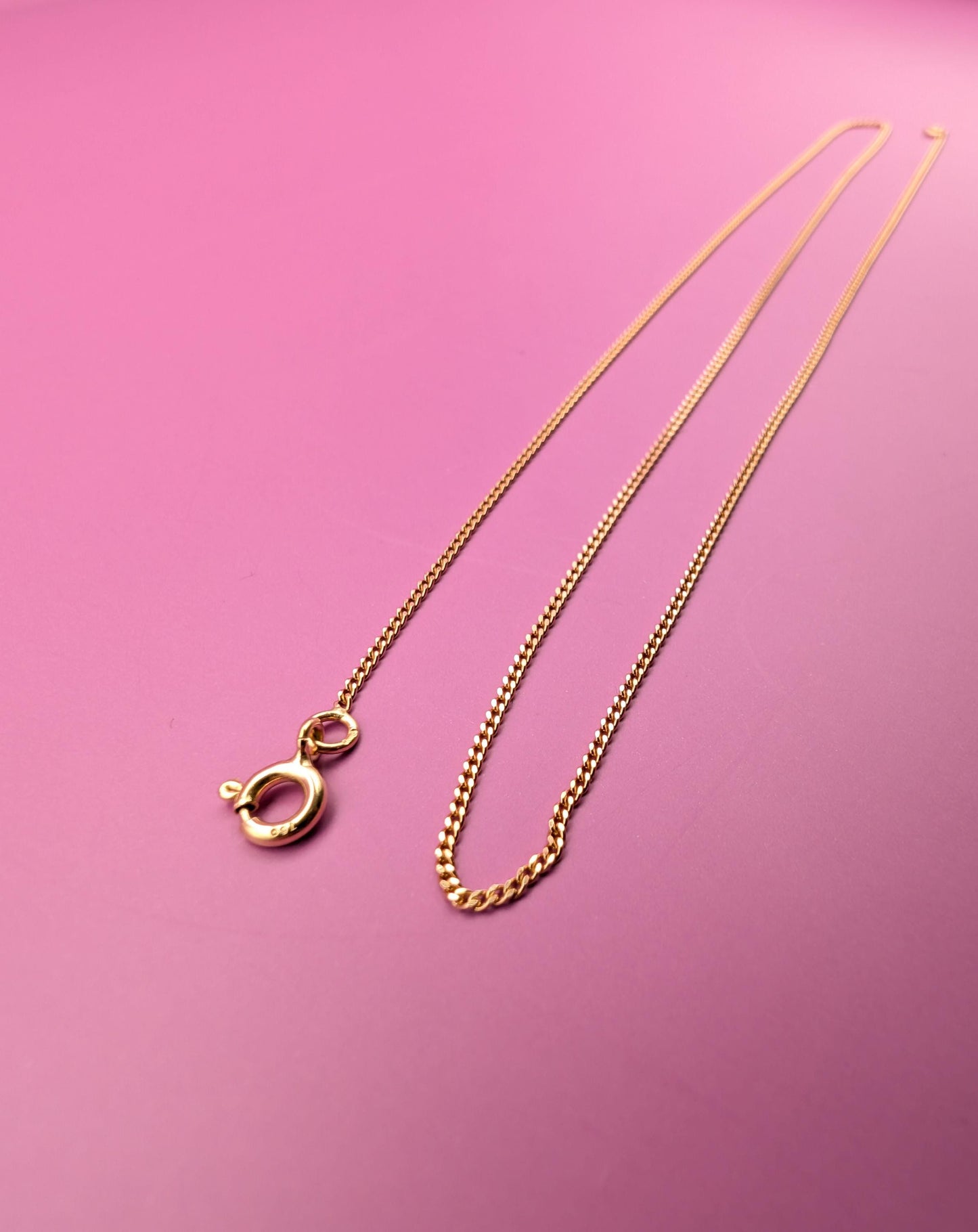 Vintage 18K Solid Gold Chain Necklace - 17.87 inch