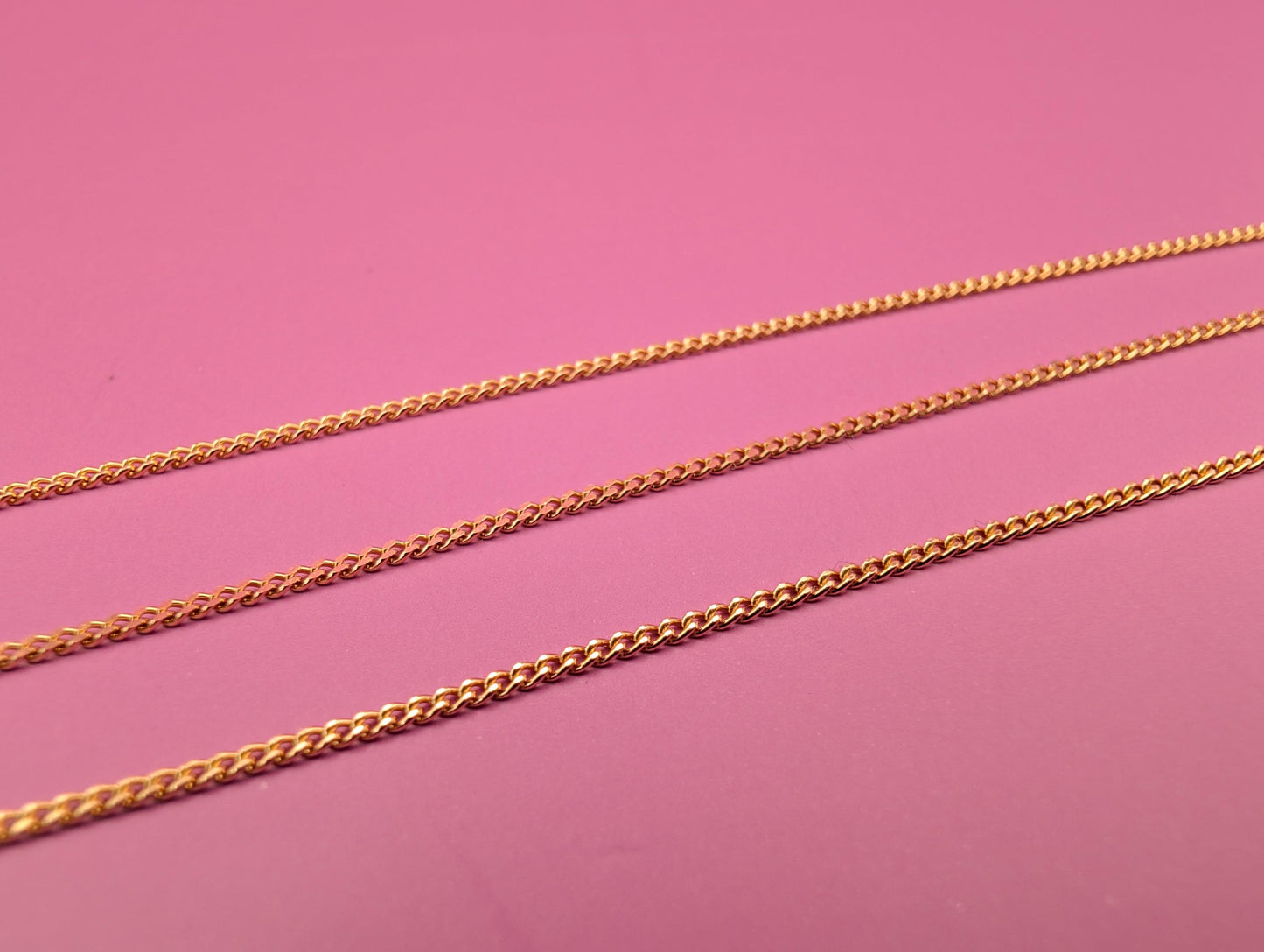 Vintage 18K Solid Gold Chain Necklace - 17.87 inch