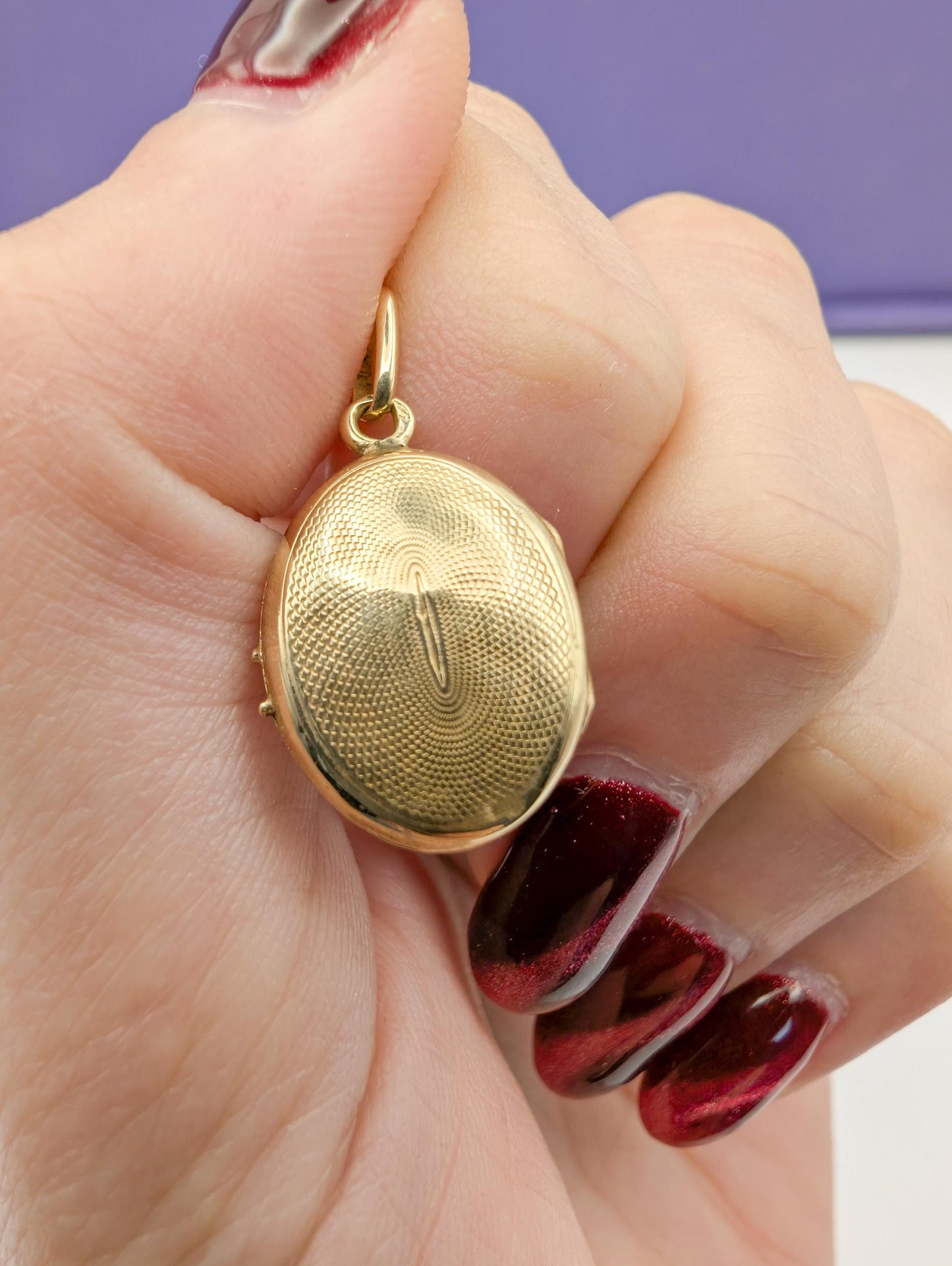 18k Gold Napoleon III Shaker Locket: Antique French Beveled Glass