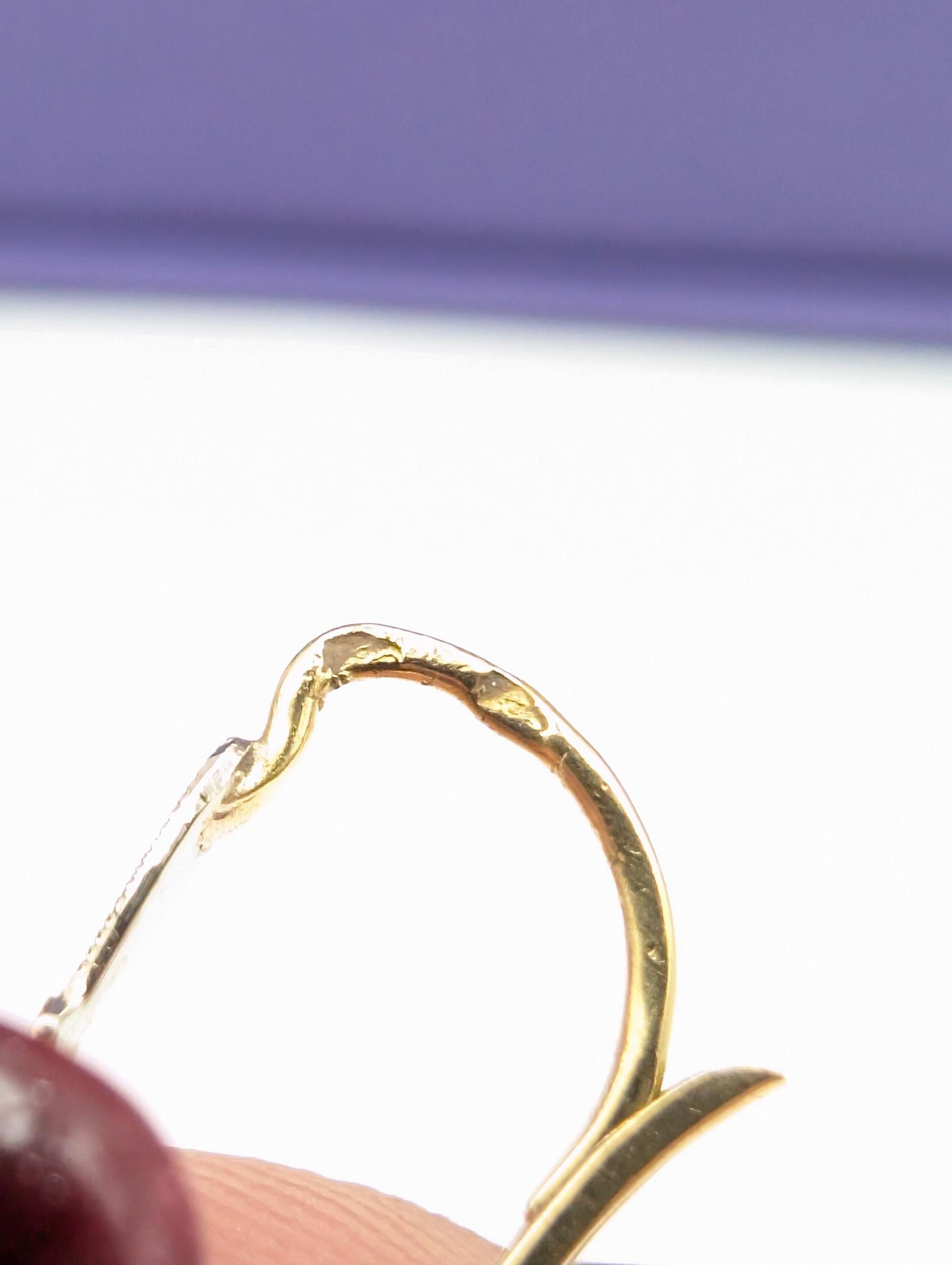 18K Gold Art Nouveau Pearl Dangle Earrings: Antique Diamond Jewelry