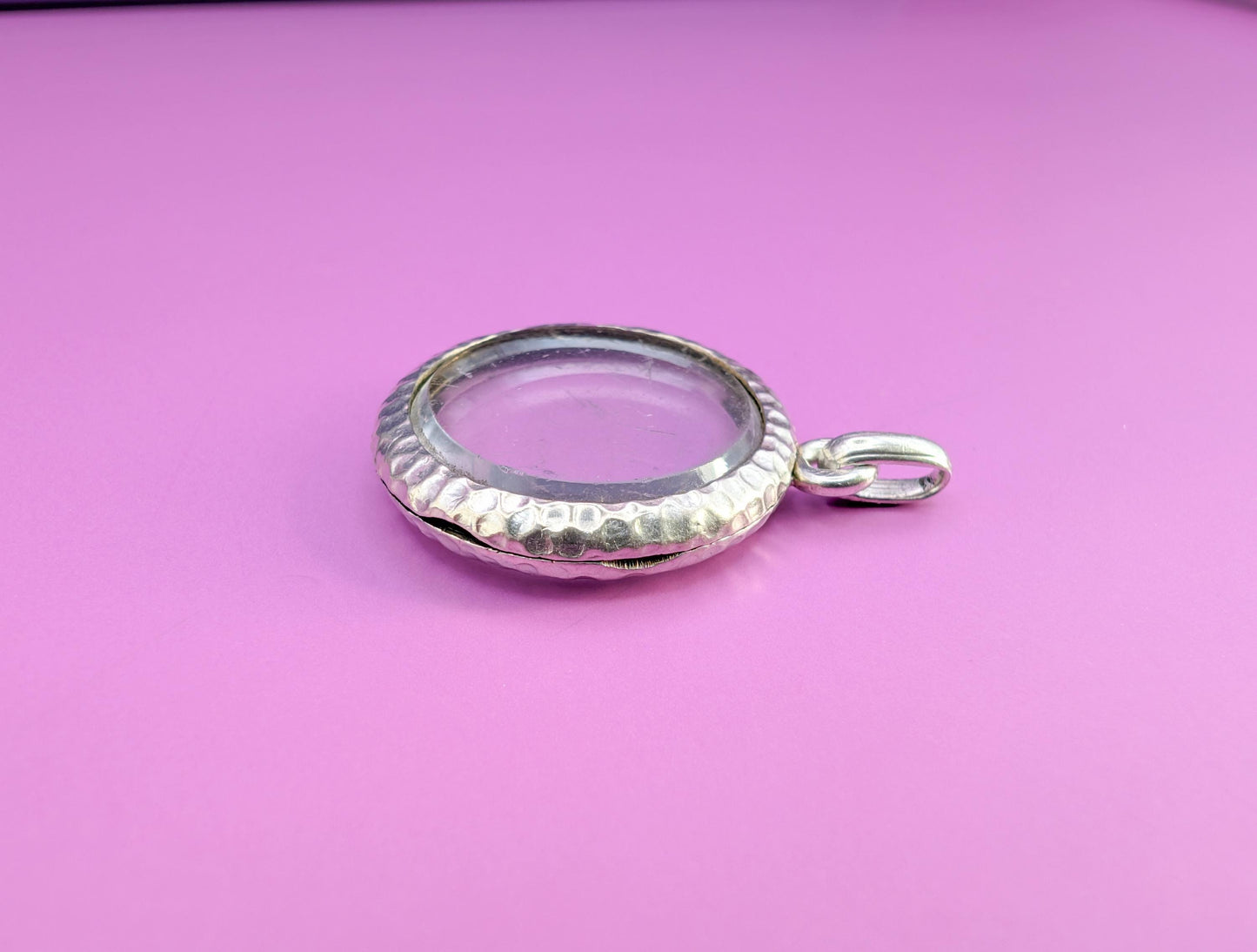 Antique Edwardian Silver Locket: French Photo Holder, 1900s Gift