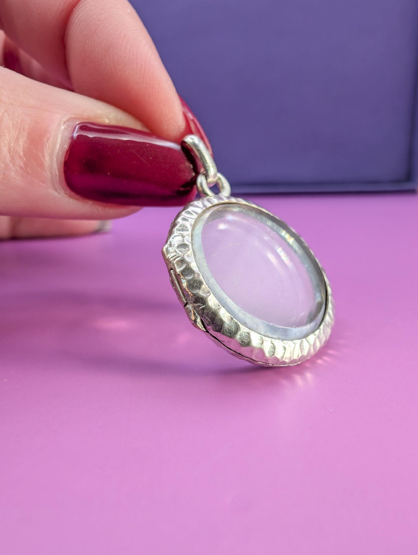 Antique Edwardian Silver Locket: French Photo Holder, 1900s Gift