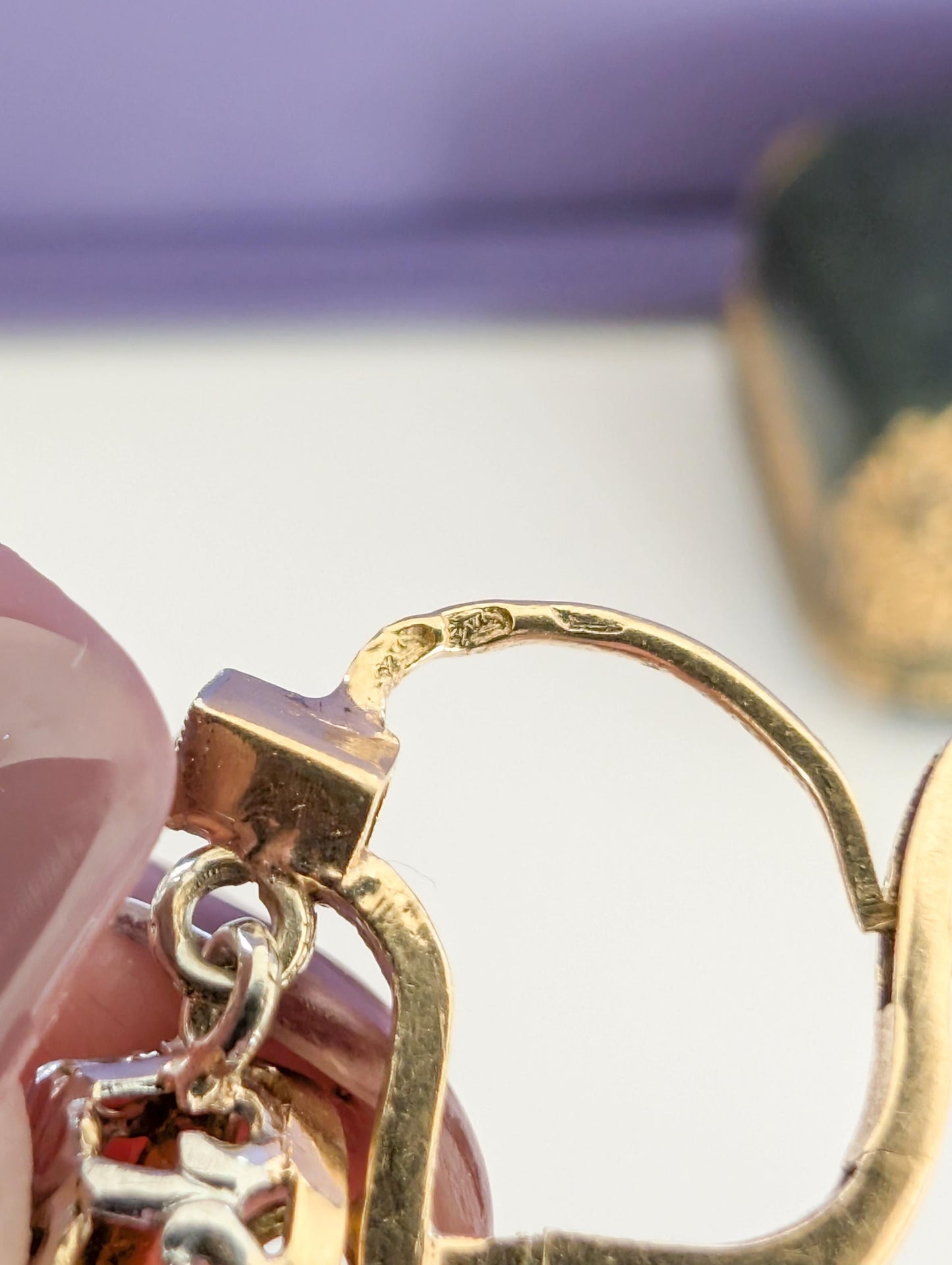 1930s Art Deco 18K Gold Diamond Sleeper Earrings: Antique French Jewelry