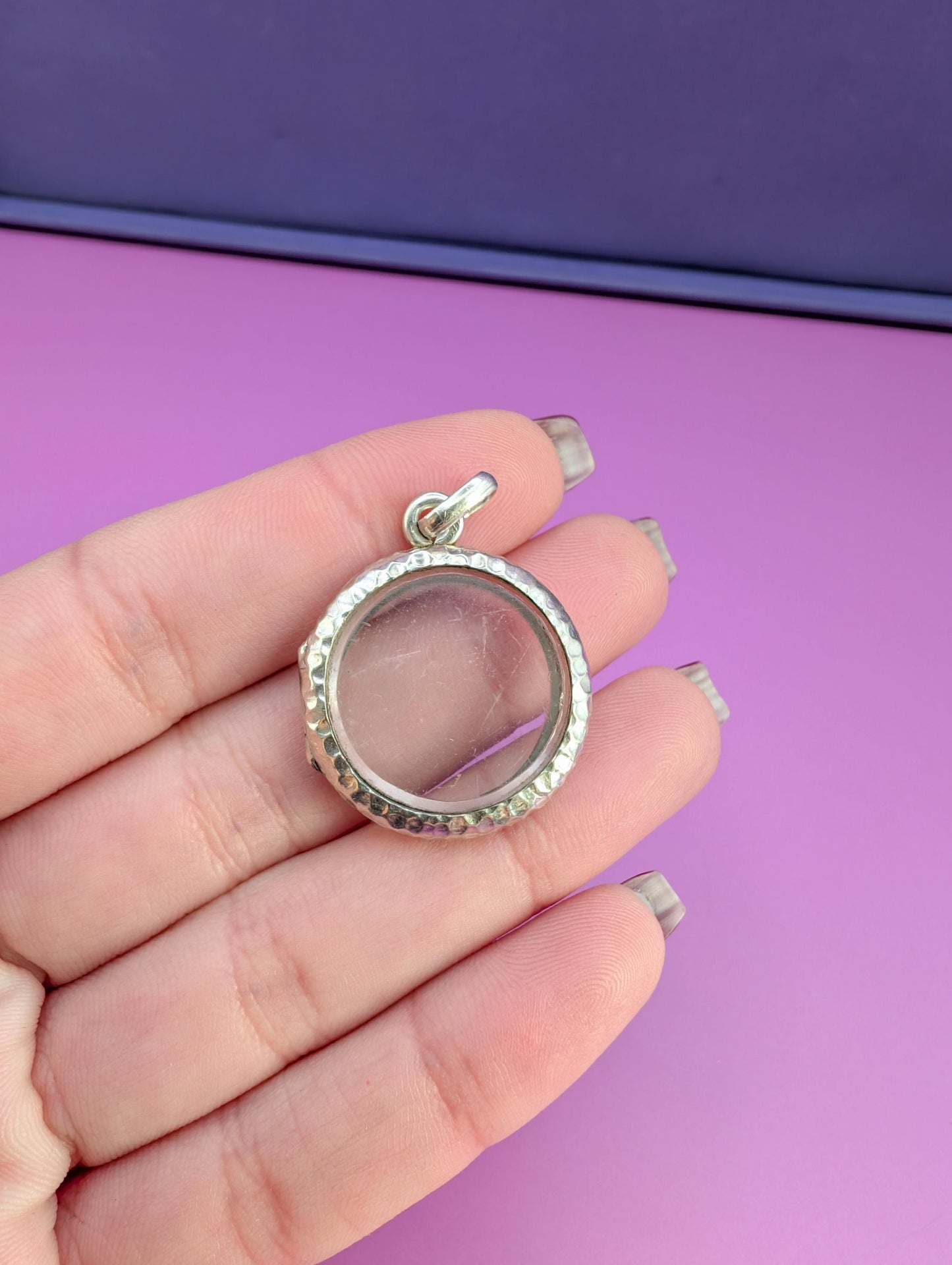 Antique Edwardian Silver Locket: French Photo Holder, 1900s Gift