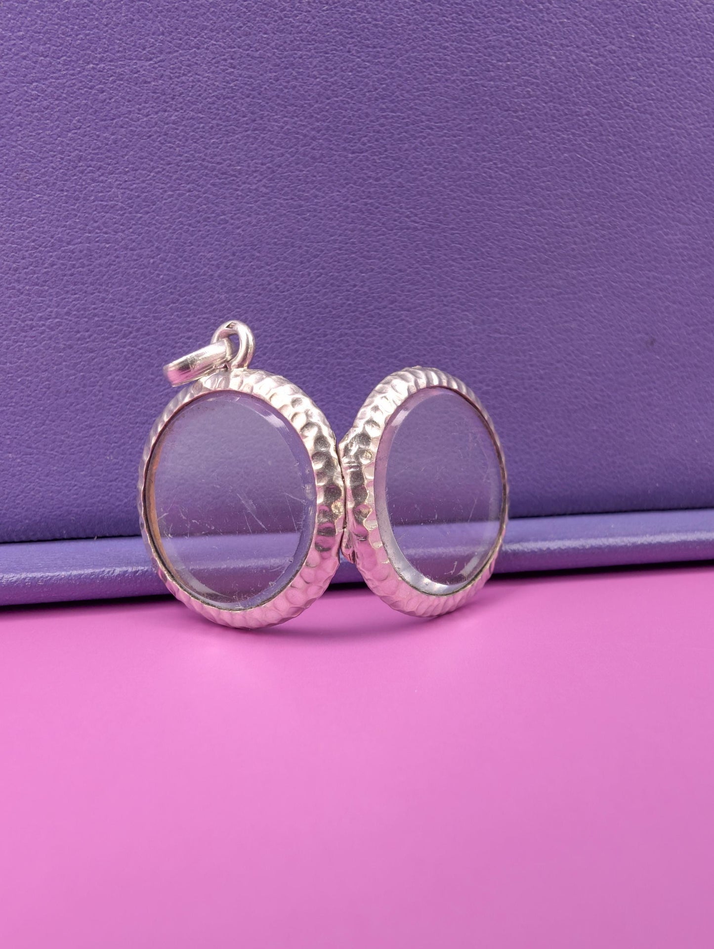 Antique Edwardian Silver Locket: French Photo Holder, 1900s Gift