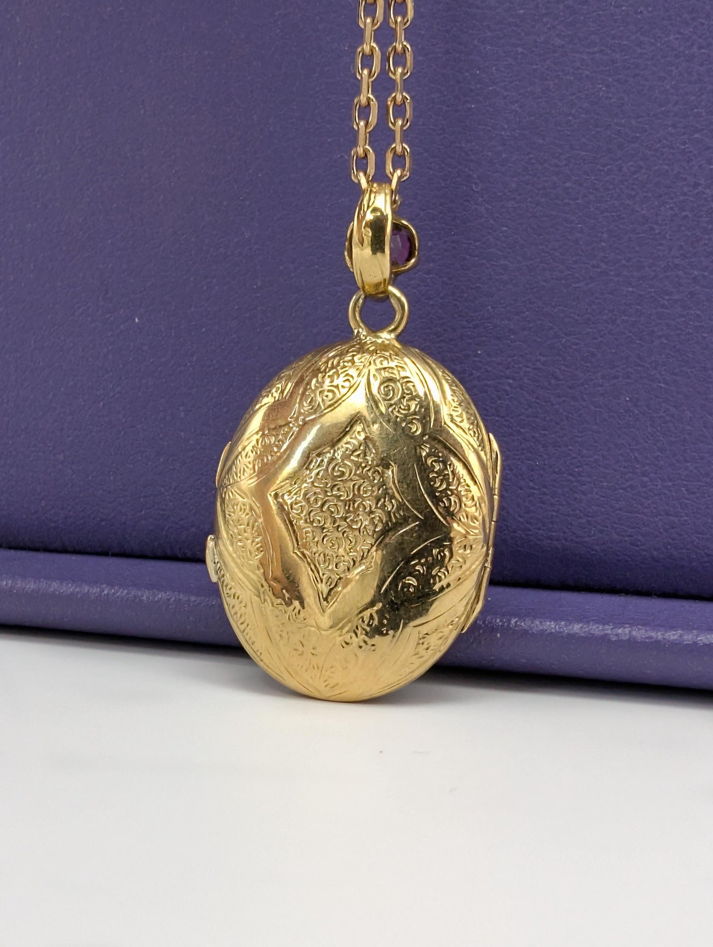 Victorian 18k Gold Locket: Tourmaline & Pearl, Napoleon III Era