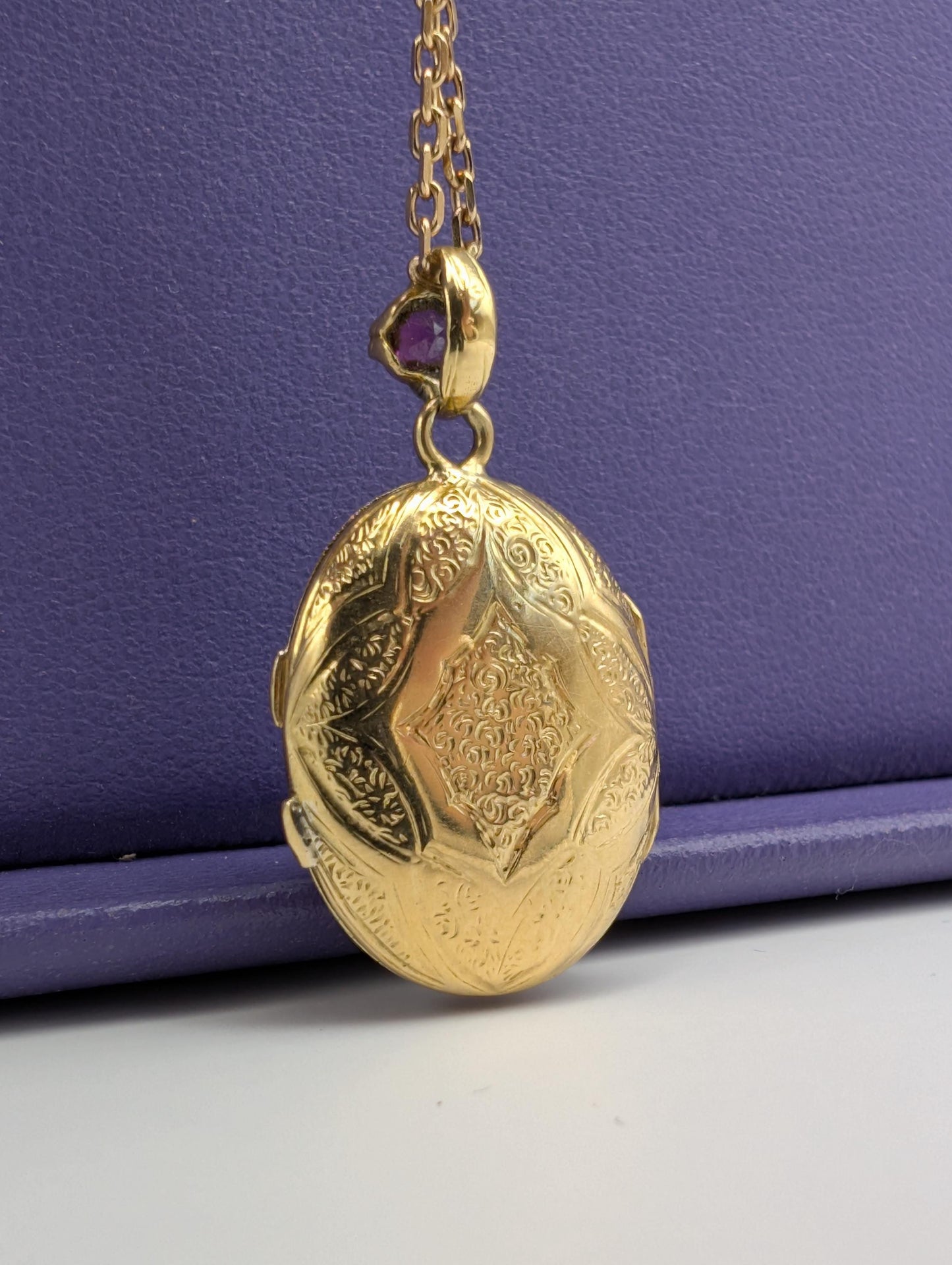 Victorian 18k Gold Locket: Tourmaline & Pearl, Napoleon III Era