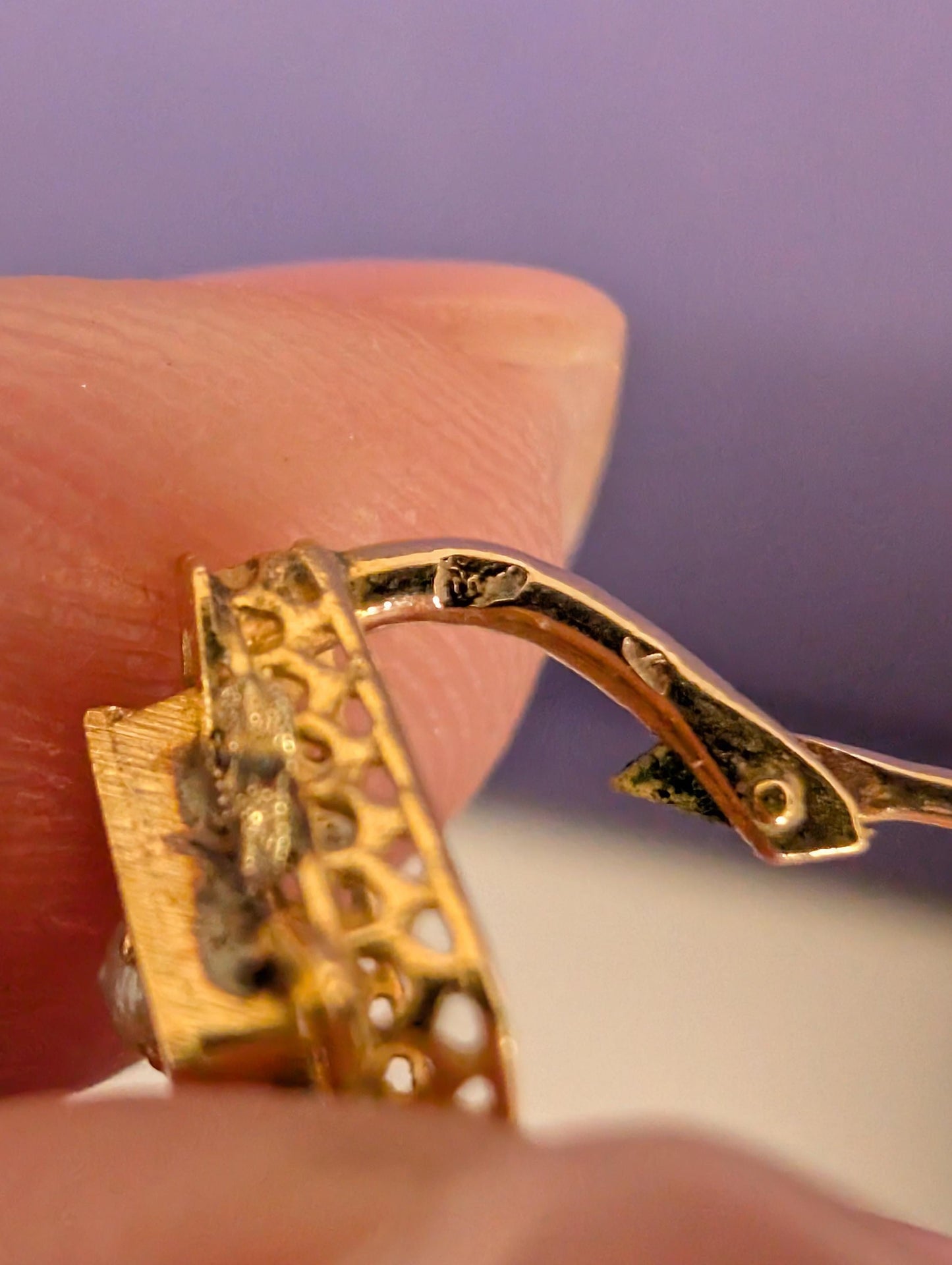 18K Gold Victorian Pearl Earrings: Antique Napoleon III Dormeuses