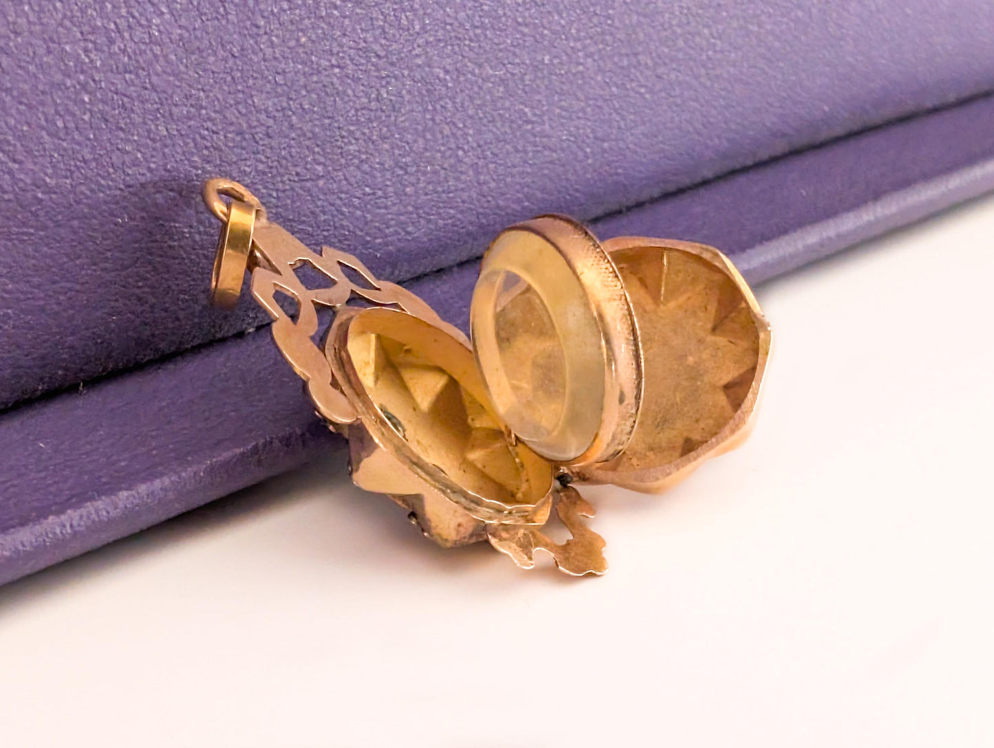 18K Gold Edwardian Locket: Antique French Seed Pearl Keepsake