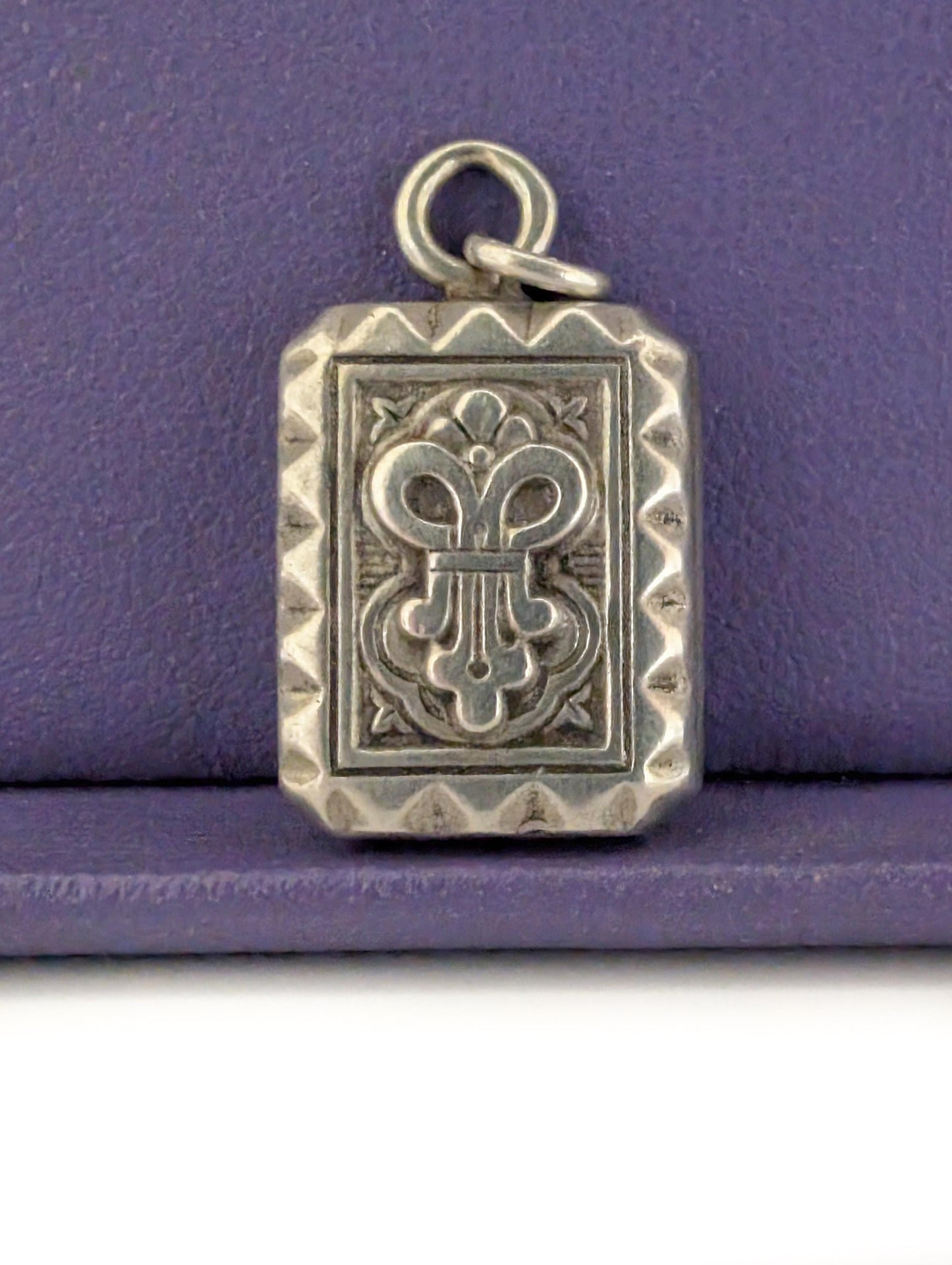 Antique Silver Engraved Fob Pendant - Victorian Charm c.1900