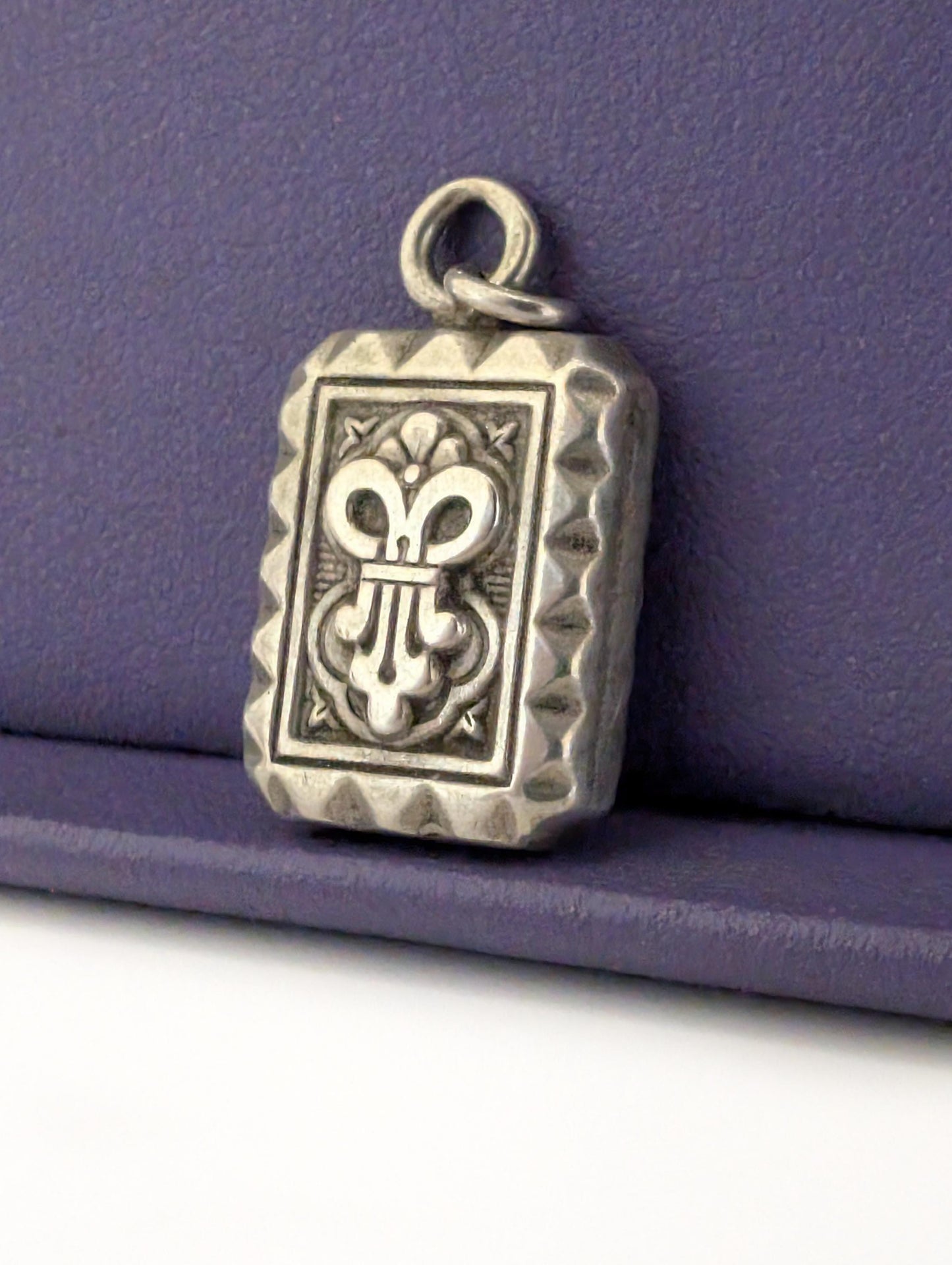 Antique Silver Engraved Fob Pendant - Victorian Charm c.1900