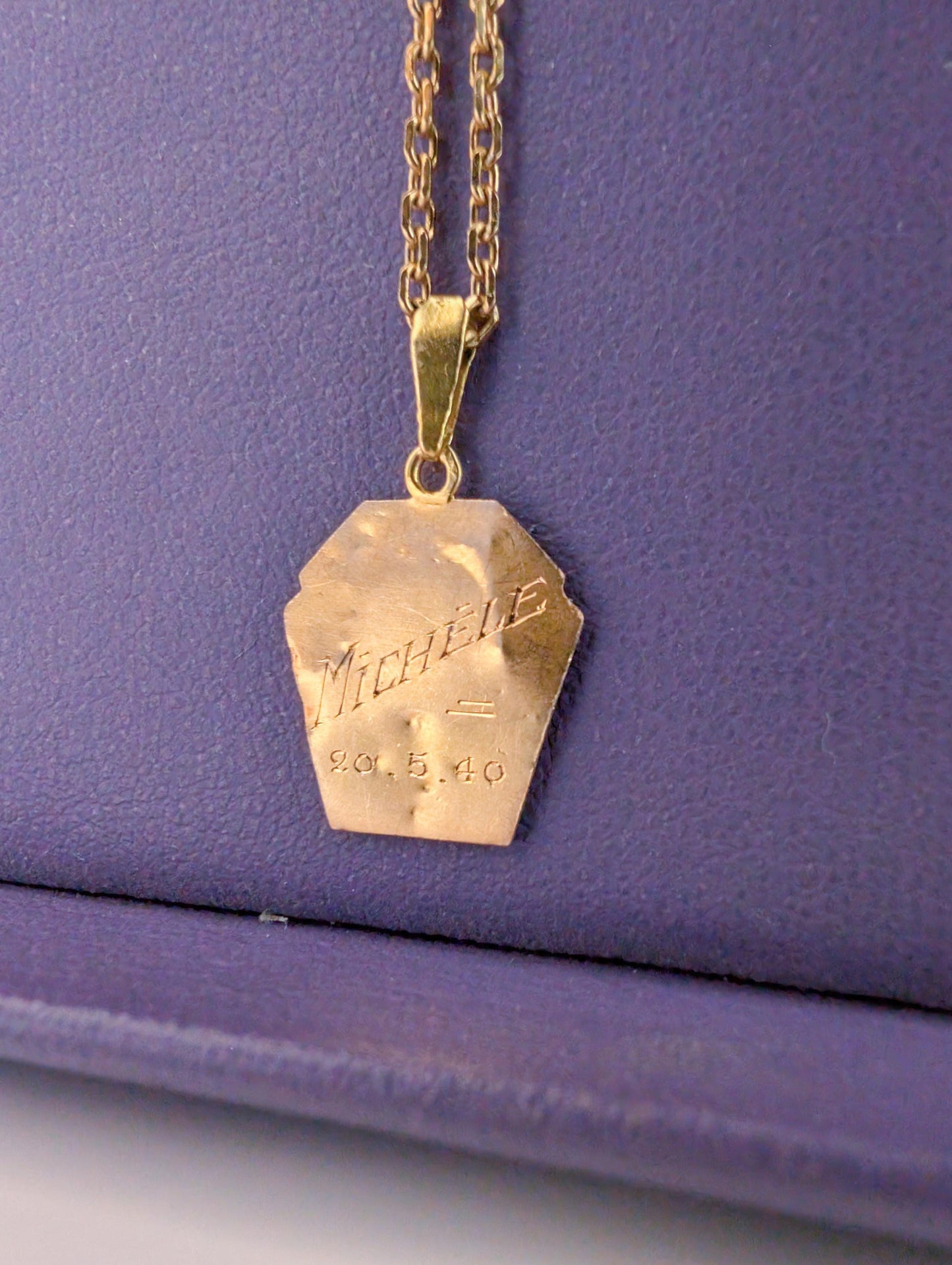 18K Gold St. Therese Medal: Antique French Religious Pendant, Art Deco