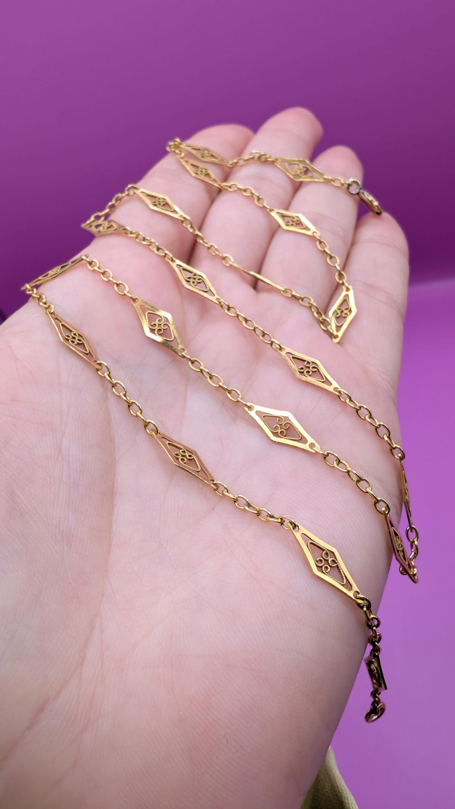 victorian necklace

solid gold chain

jewelry

Gold necklace

gift for wife

gift for her

filigree gold chain

filigree chain

antique gold chain

antique filigree

18K necklace

18K gold necklace

18K gold chain