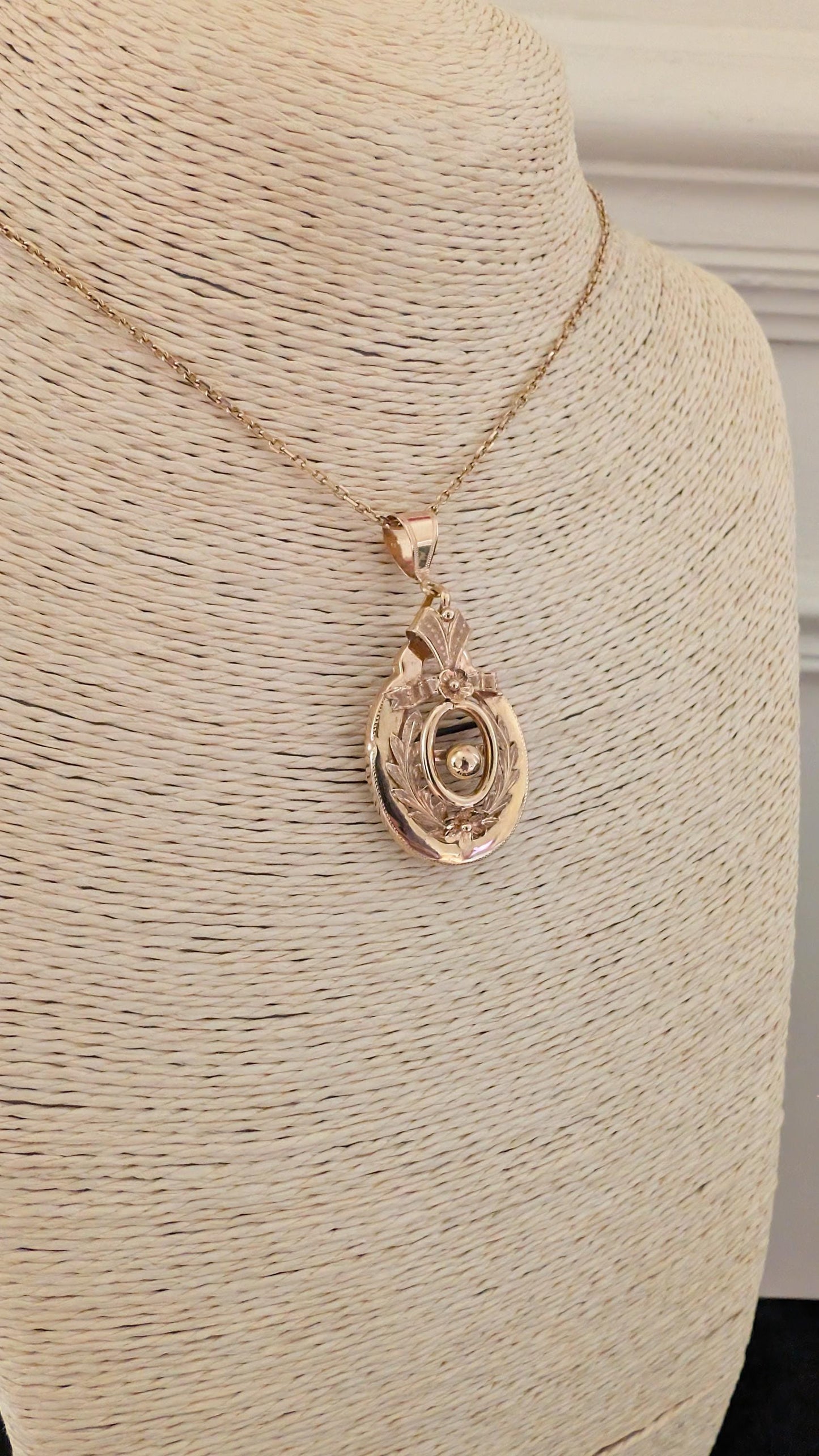 18k Gold Napoleon III Pendant Brooch, French Victorian Jewelry