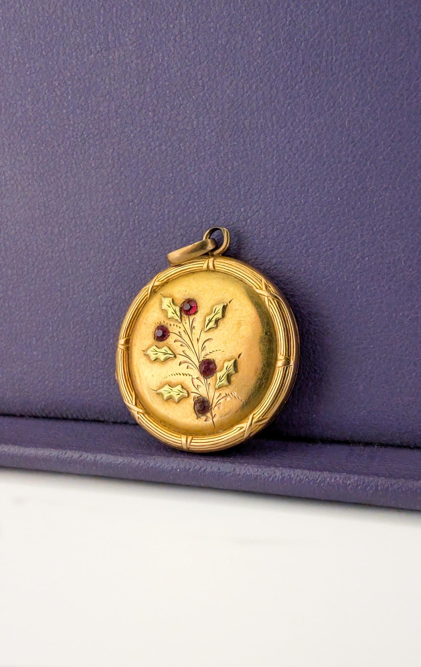 Antique 18K Art Nouveau Locket Antique French Pendant Gift for her