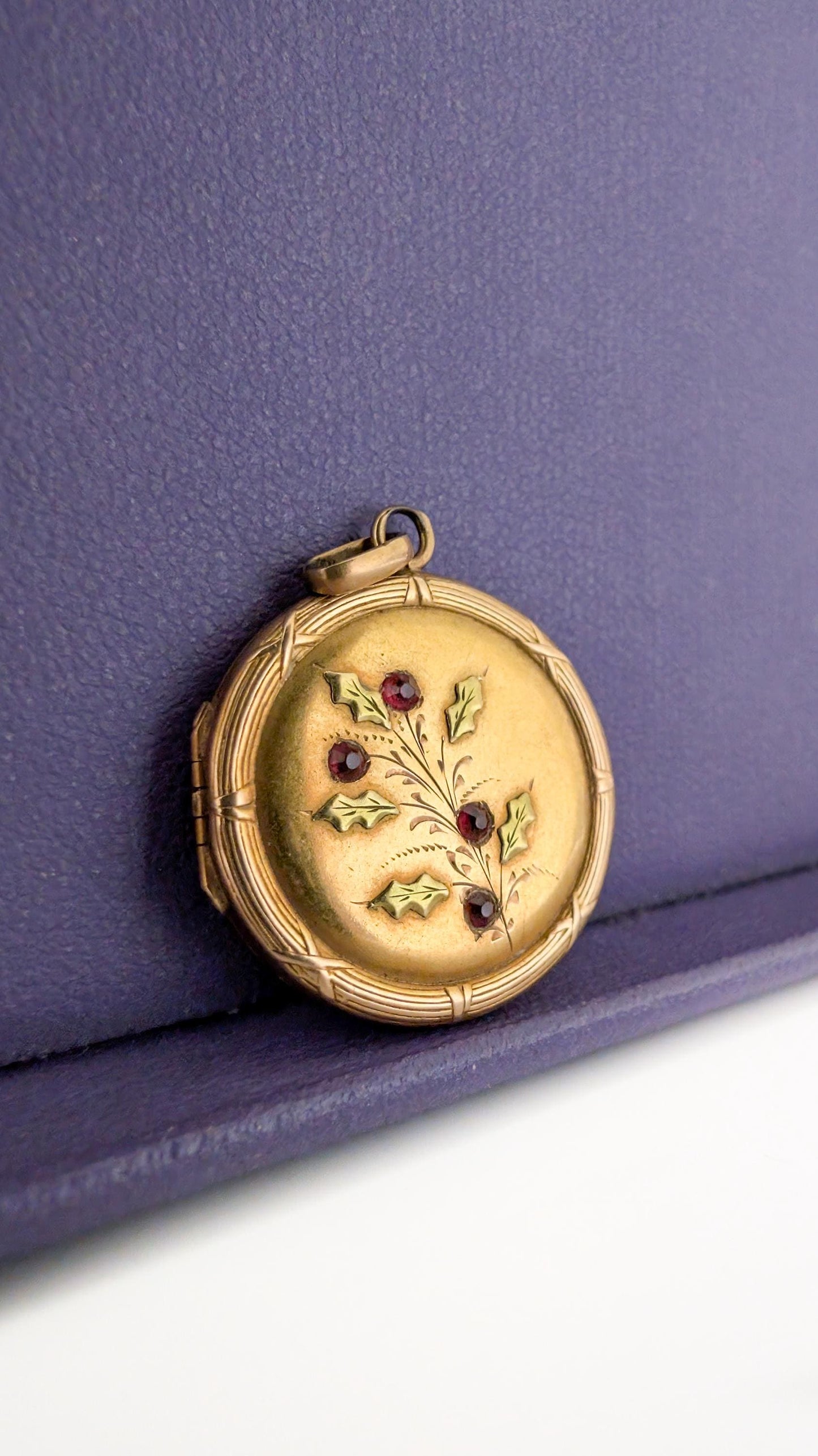 Antique 18K Art Nouveau Locket Antique French Pendant Gift for her