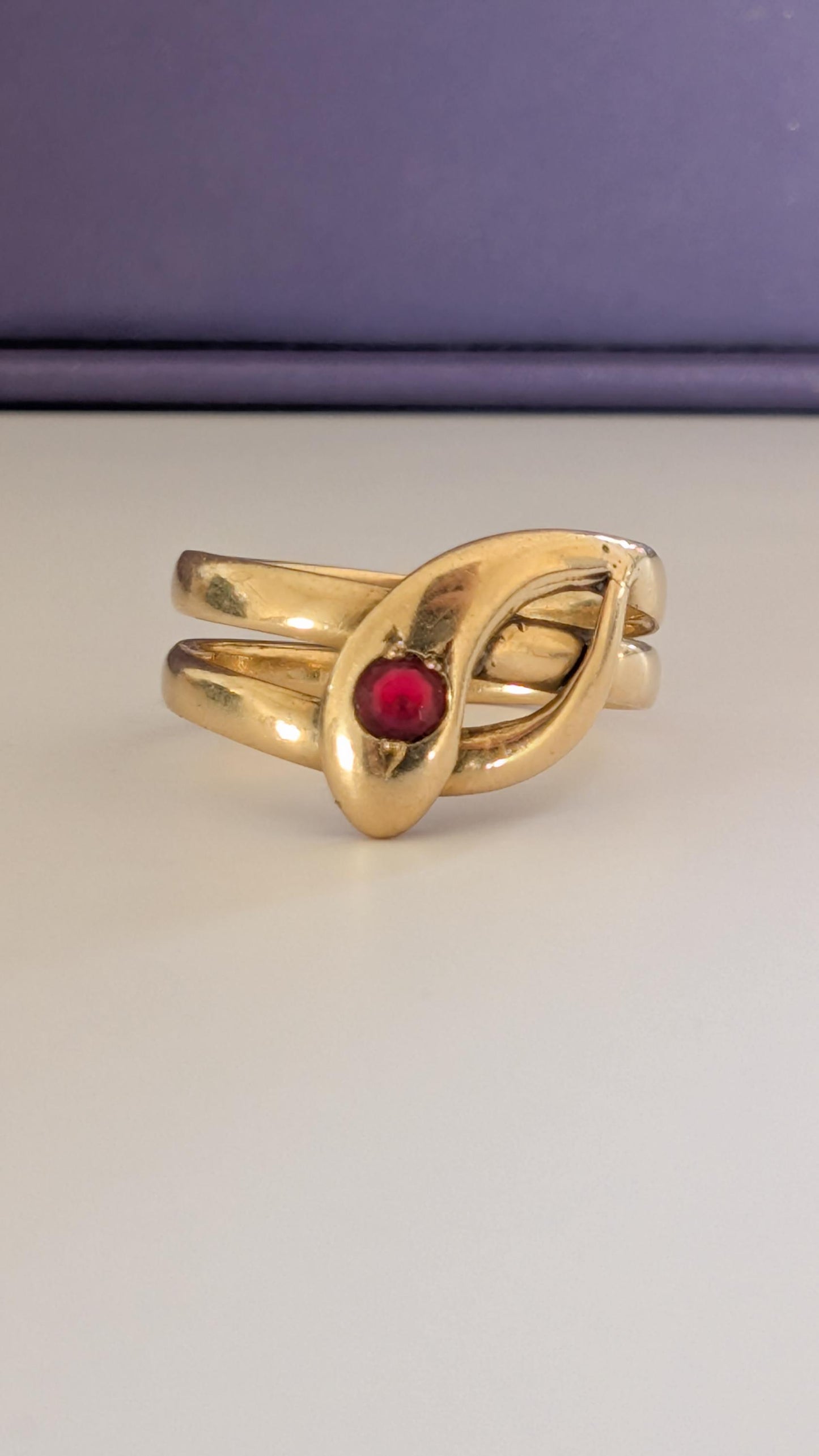 18K 1850s Antique Serpent Ring 18K Antique  Gold Ring Antique French snake Ring Victorian Ring gift