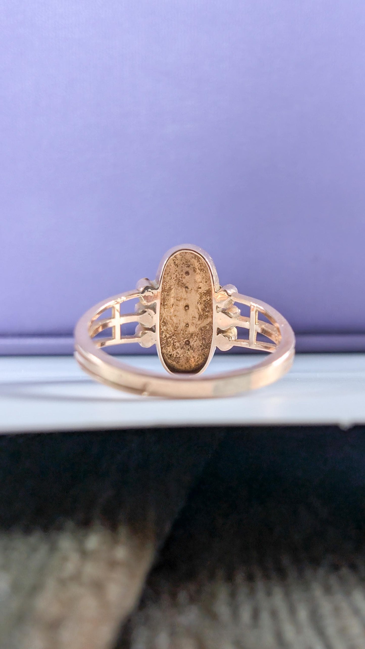 18K Gold Victorian Pearl Ring - Antique Napoleon III Era