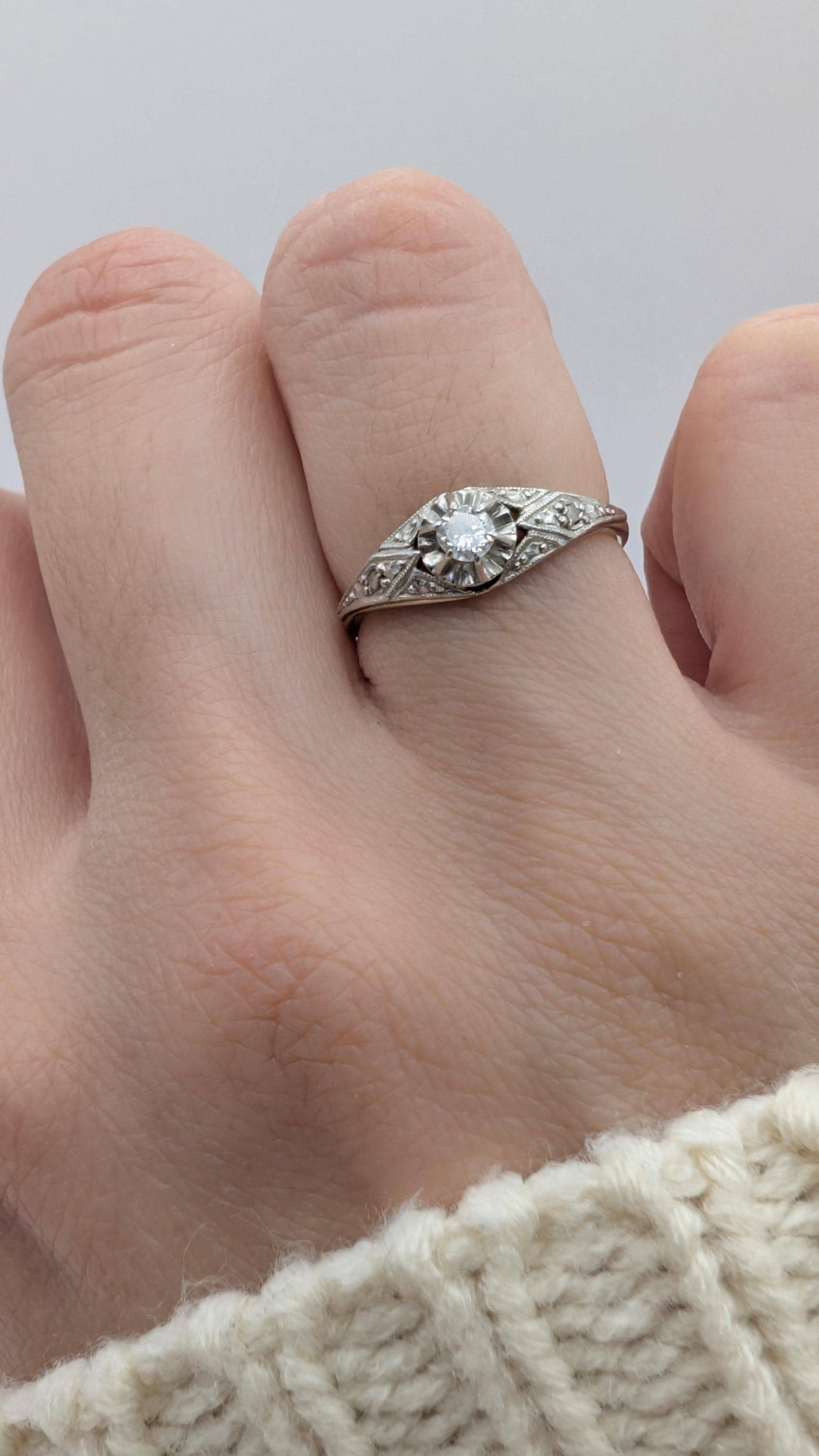 vintage diamond ring

valentines gift

Gift for wife

Diamond ring

diamond engagement

Diamond art deco

diamond 18K ring

Art deco ring

Antique diamond ring

1930 art deco ring

1920 art deco ring

18K diamond ring

18K art deco ring

