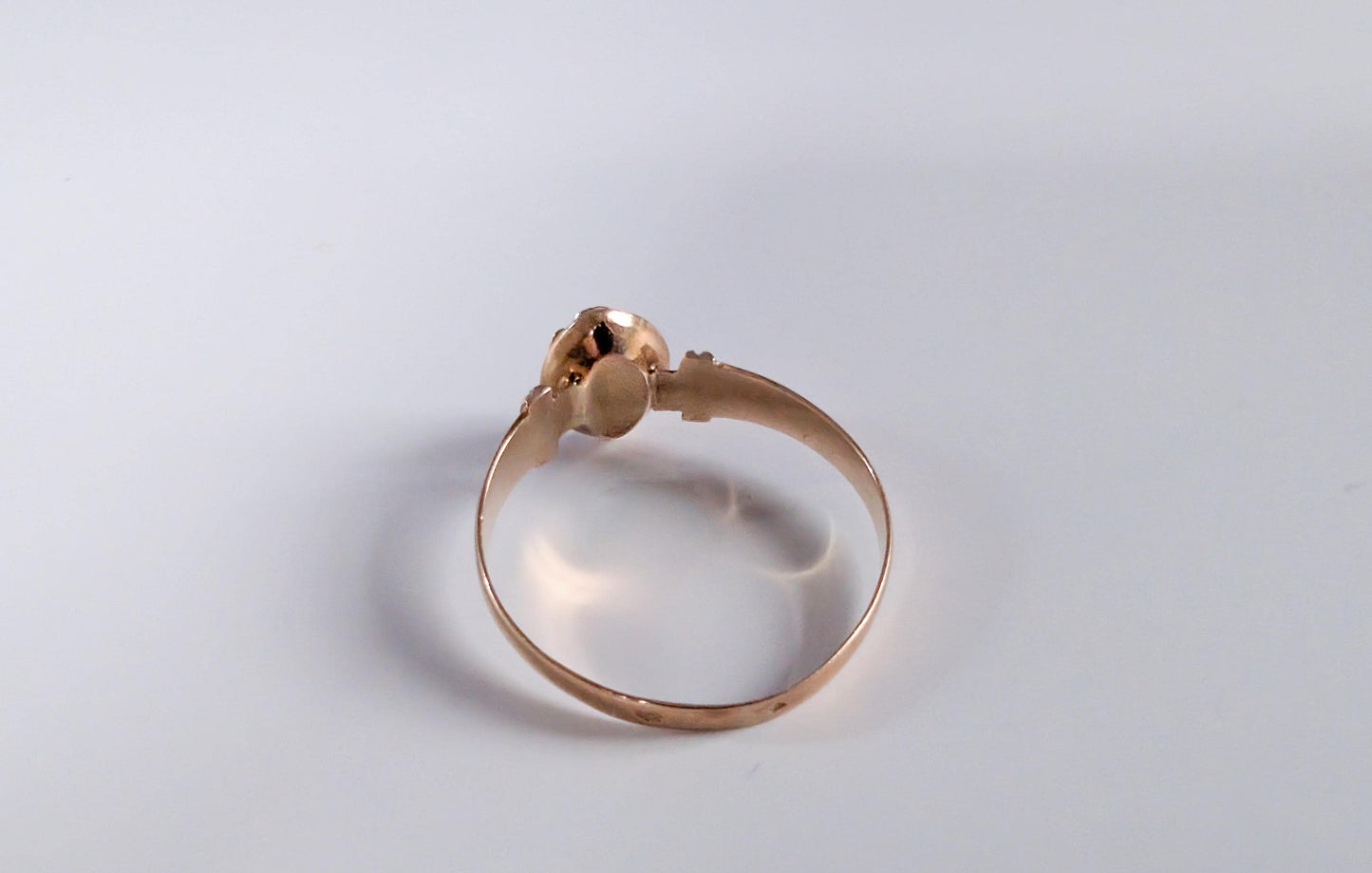 18K Gold Pearl Ring, Antique French Victorian Era