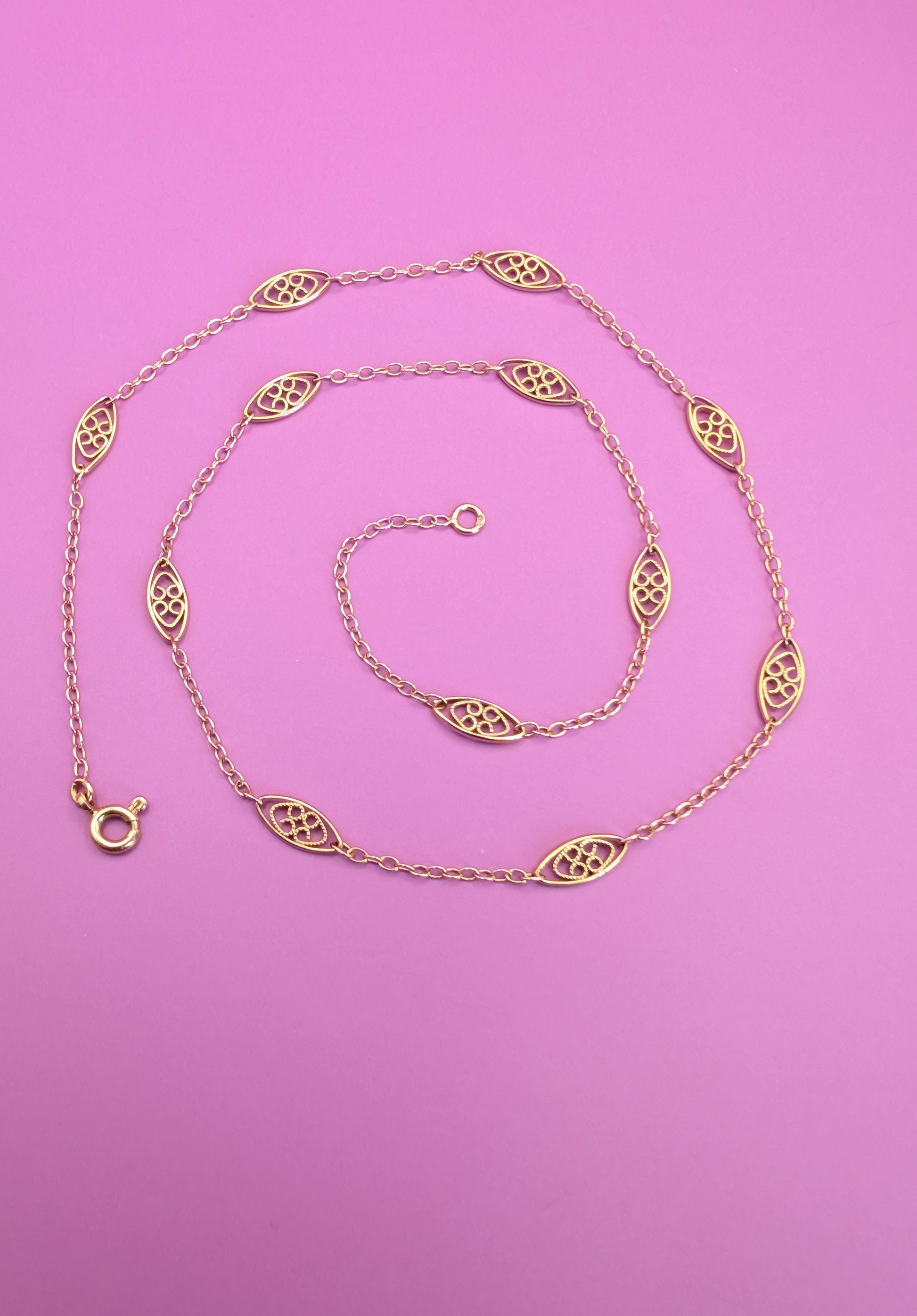 victorian necklace

solid gold chain

jewelry

Gold necklace

gift for wife

gift for her

filigree gold chain

filigree chain

antique gold chain

antique filigree

18K necklace

18K gold necklace

18K gold chain