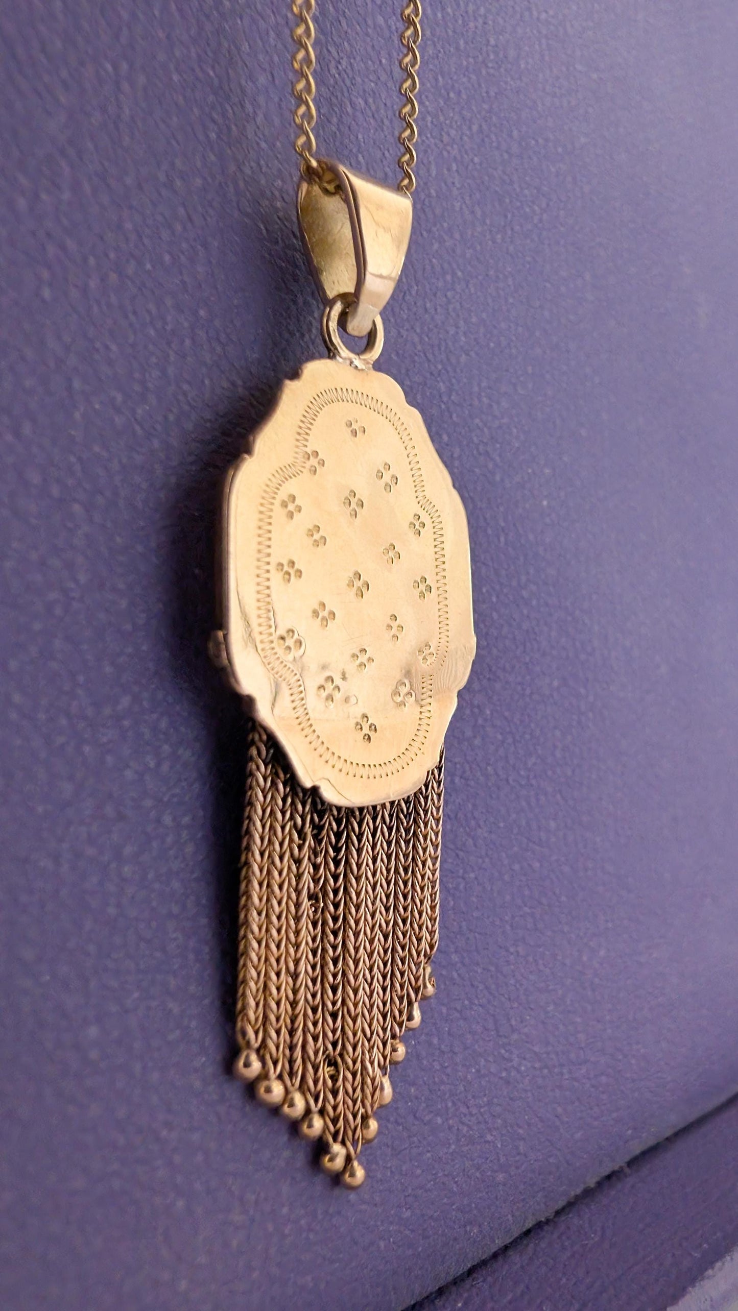Antique 18k Solid Gold Napoleon III Tassel Pendant Victorian 18ct Gold & Pearl Pendant gift for her