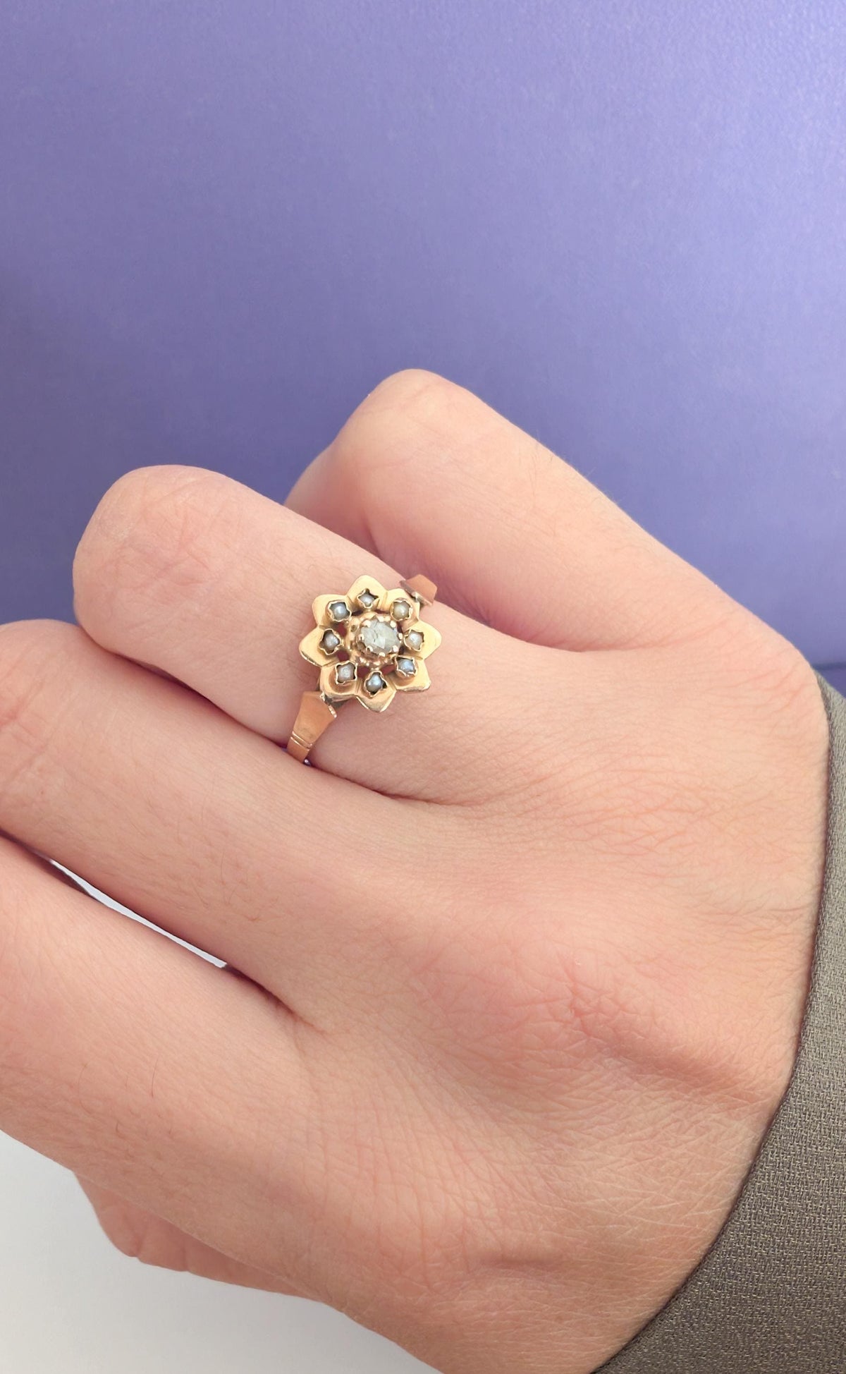 antique french ring
edwardian ring
victorian gold ring
engagement ring
vintage gold ring
Antique ring
gold ring
gift for her
gift for wife
rings for women
18K ring
pearl ring
statement ring