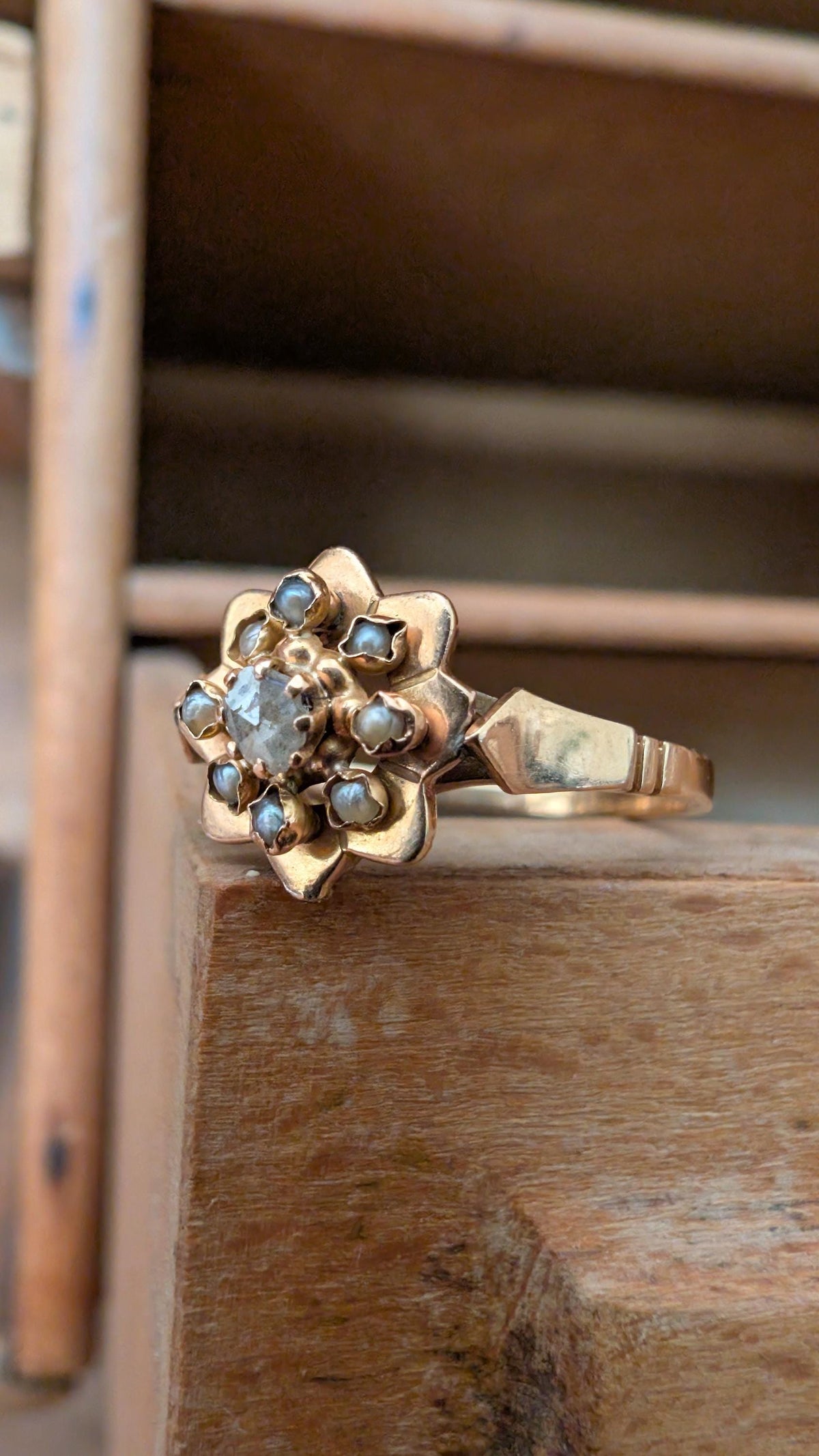 antique french ring
edwardian ring
victorian gold ring
engagement ring
vintage gold ring
Antique ring
gold ring
gift for her
gift for wife
rings for women
18K ring
pearl ring
statement ring