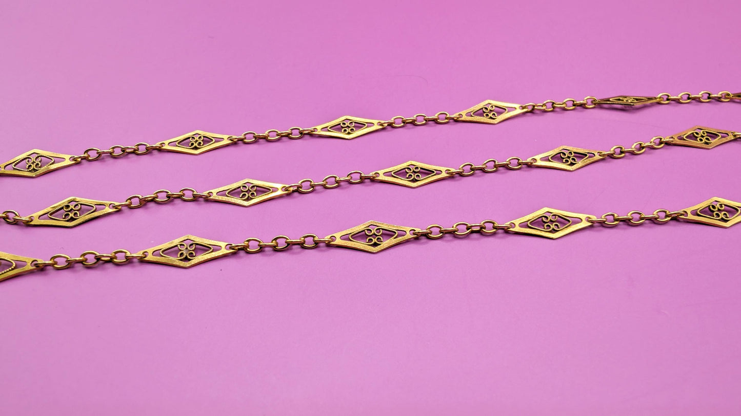 victorian necklace

solid gold chain

jewelry

Gold necklace

gift for wife

gift for her

filigree gold chain

filigree chain

antique gold chain

antique filigree

18K necklace

18K gold necklace

18K gold chain